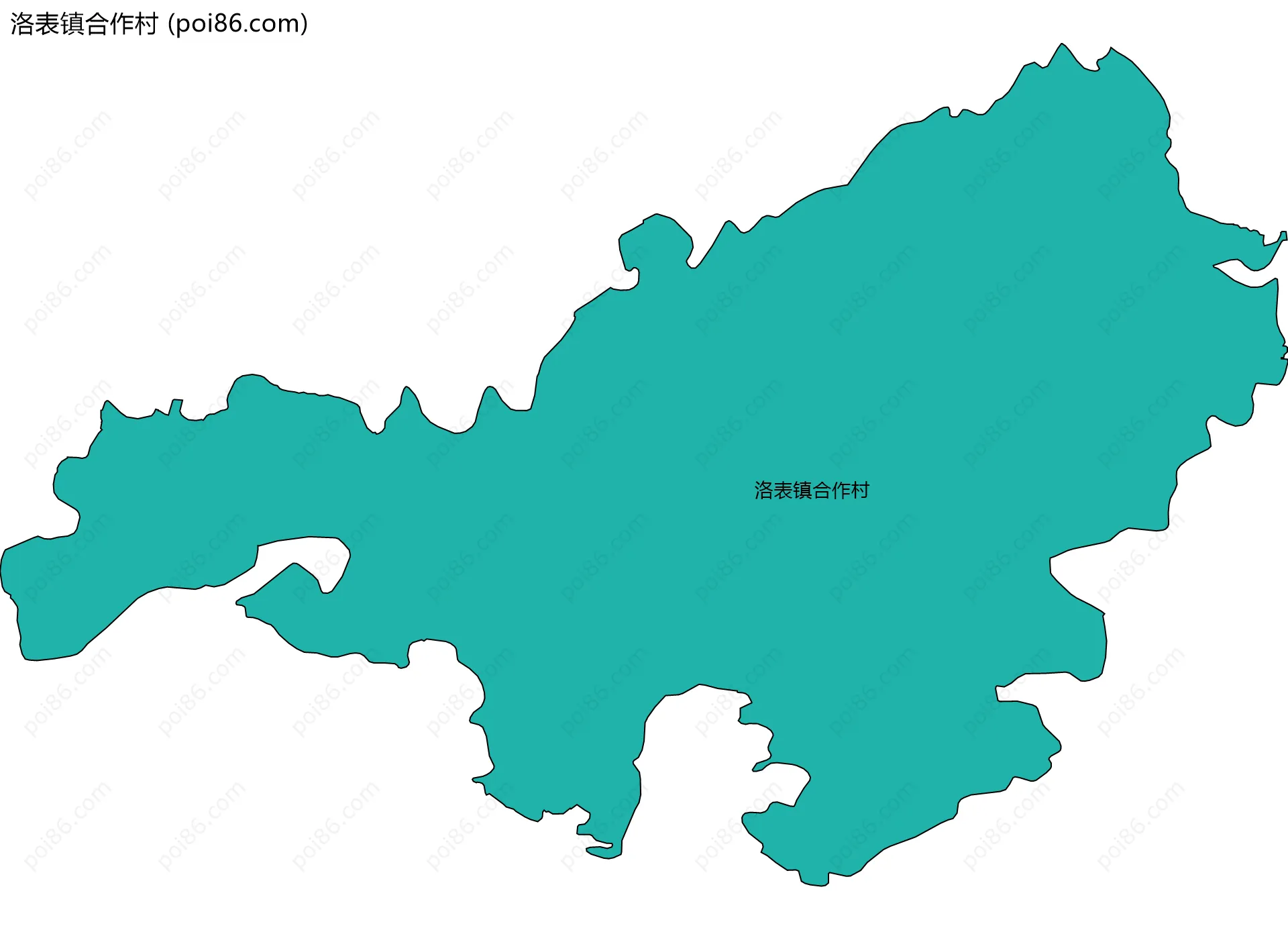洛表镇合作村边界地图