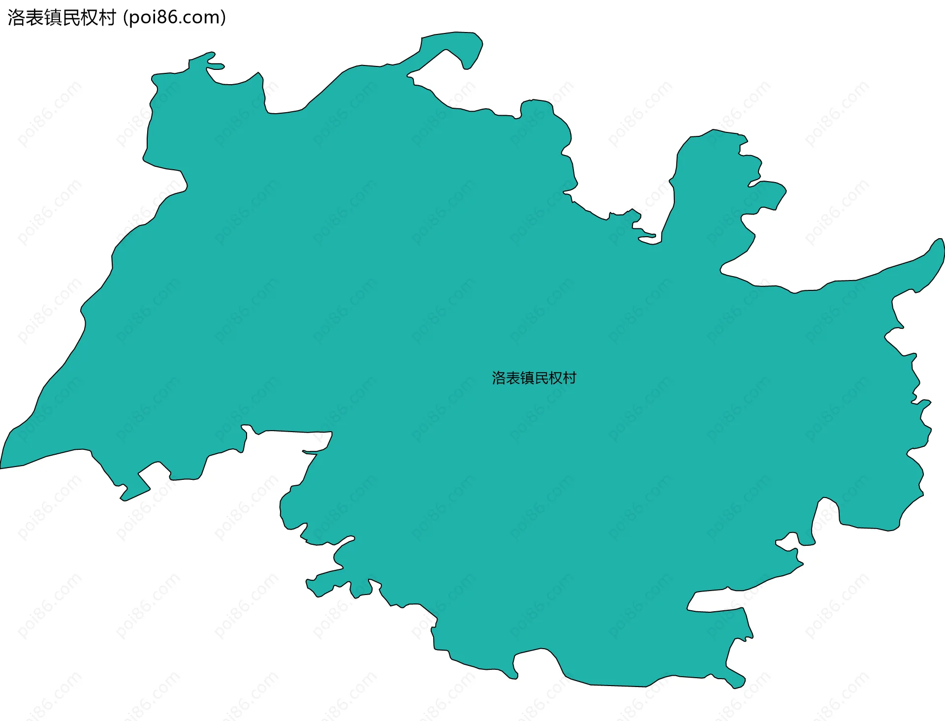 洛表镇民权村边界地图