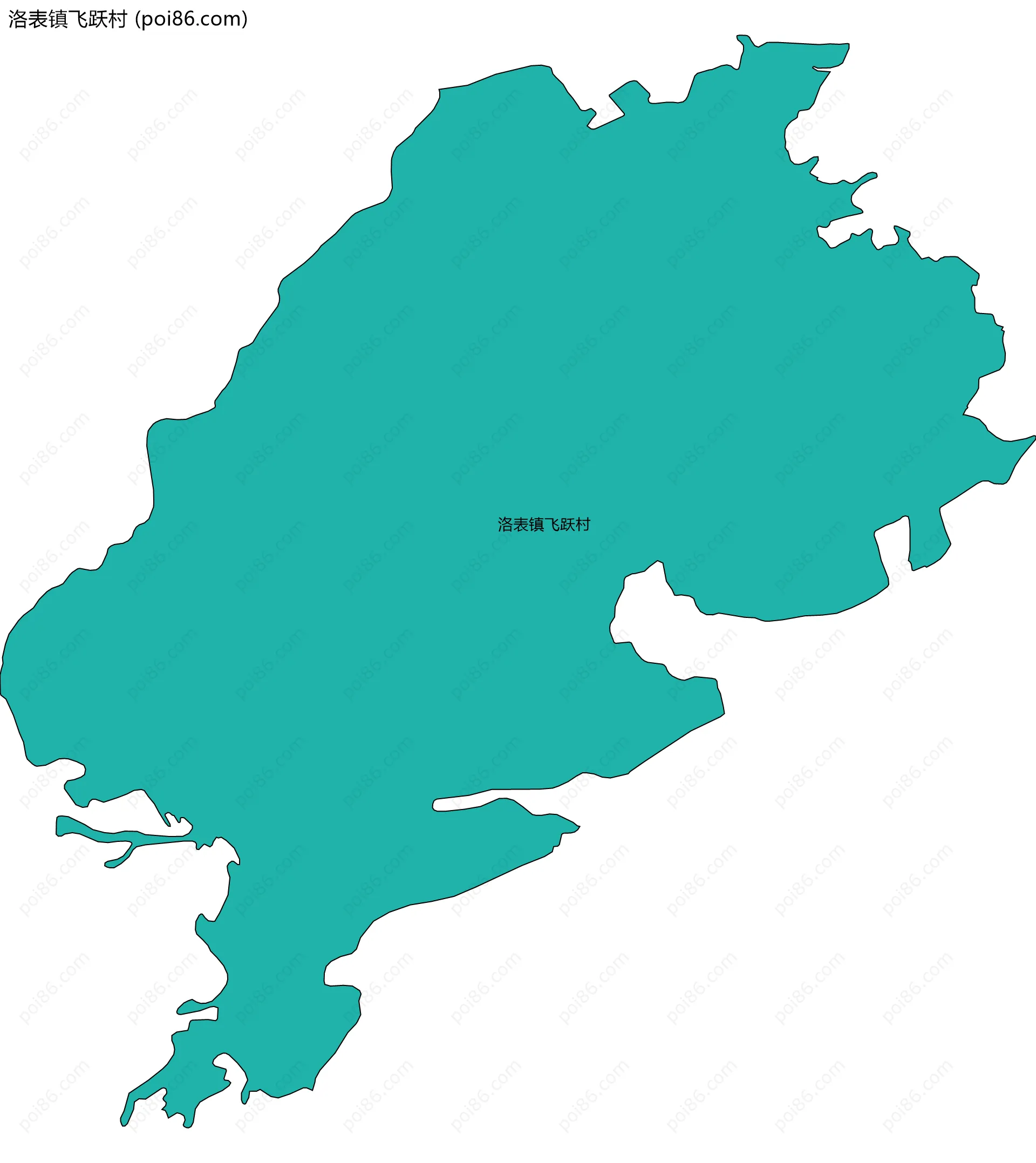 洛表镇飞跃村边界地图