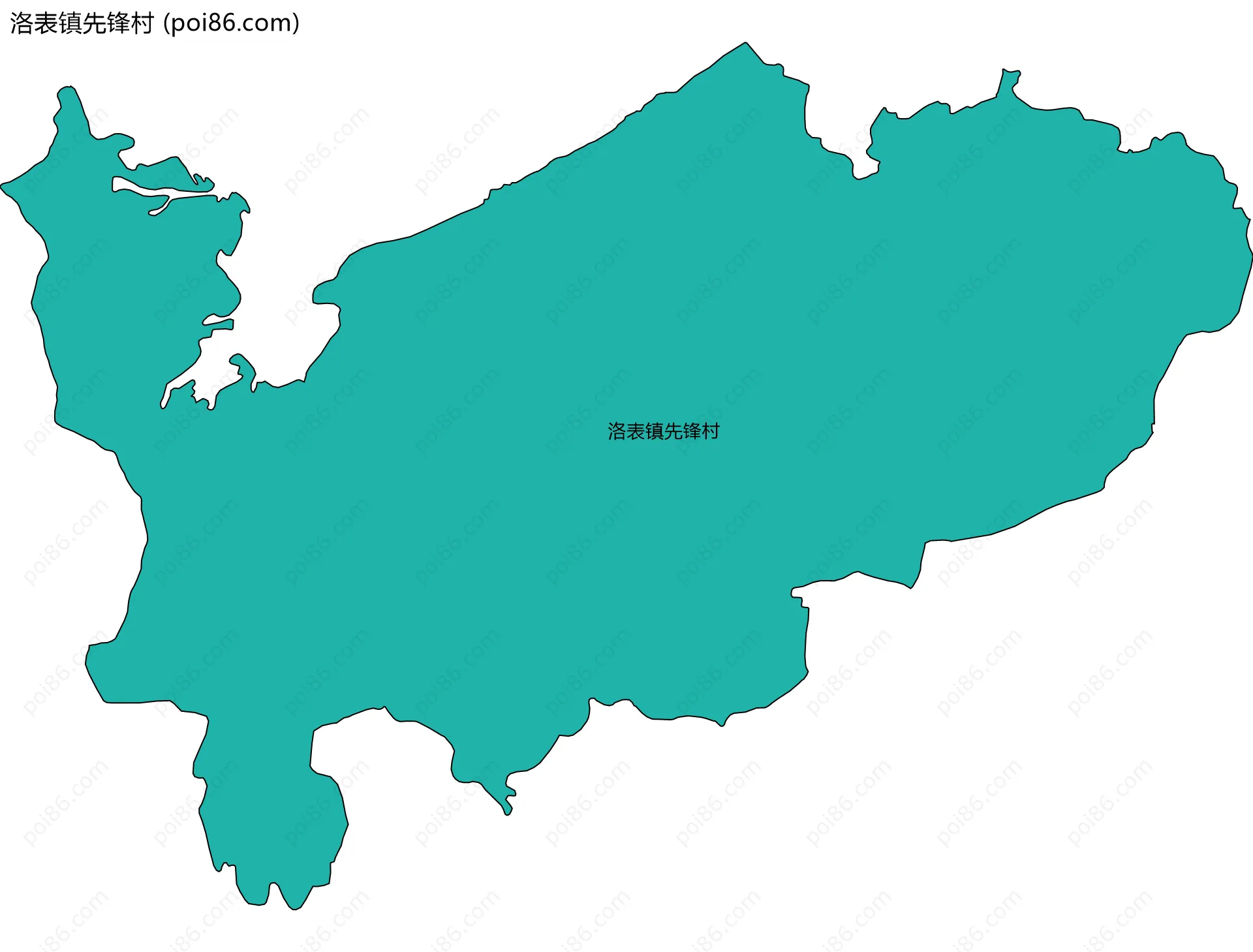 洛表镇先锋村边界地图