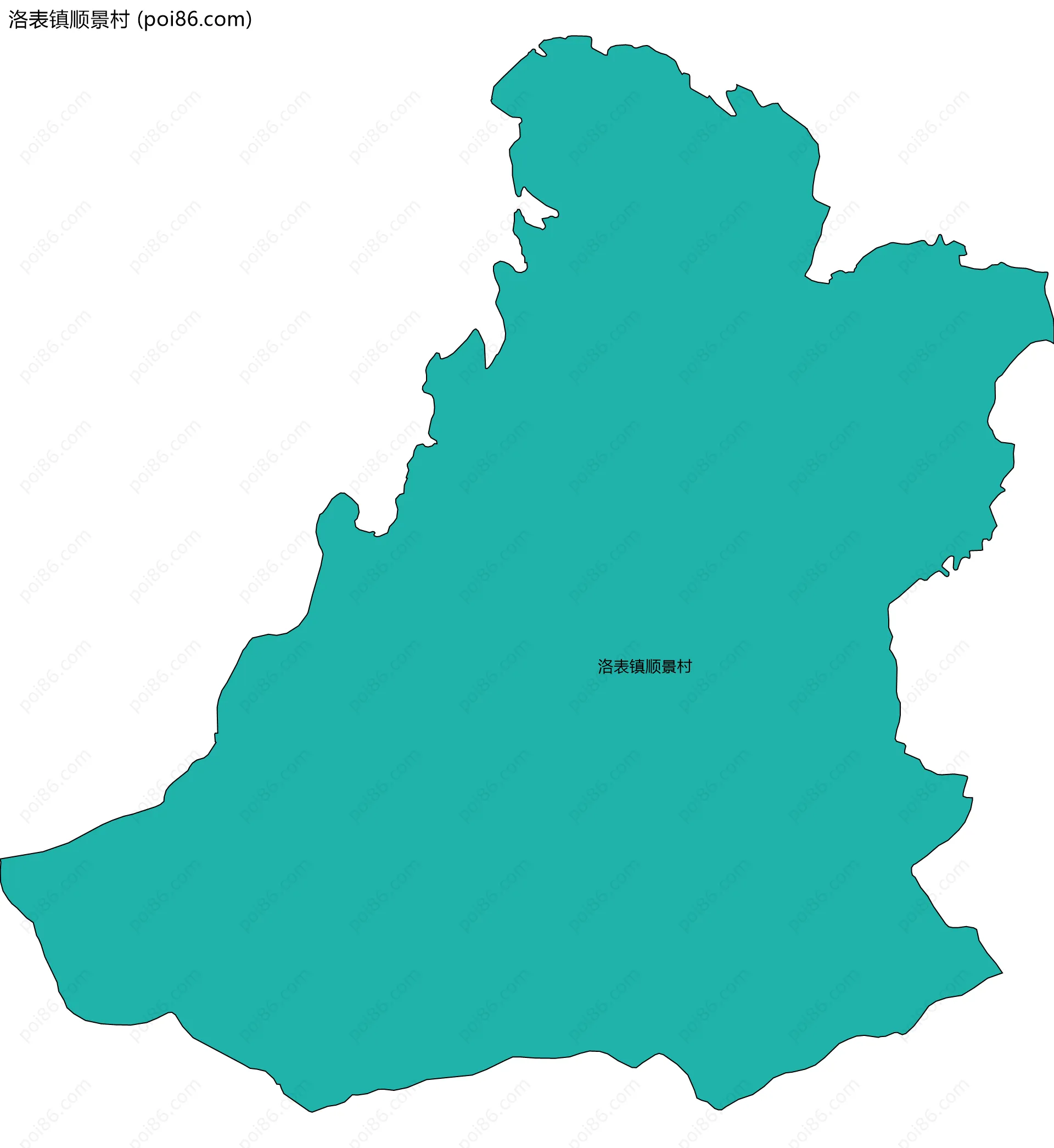 洛表镇顺景村边界地图