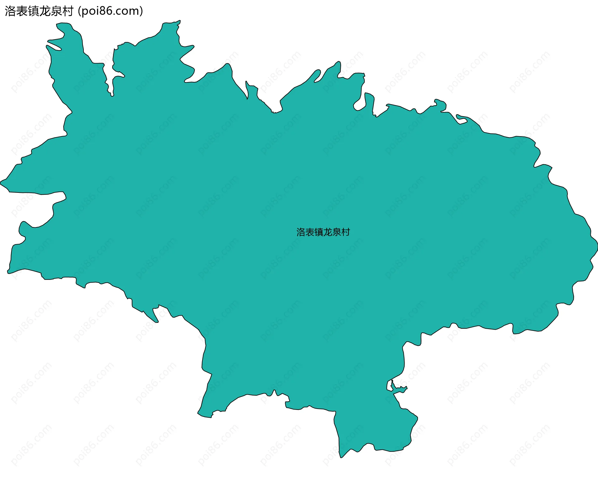 洛表镇龙泉村边界地图