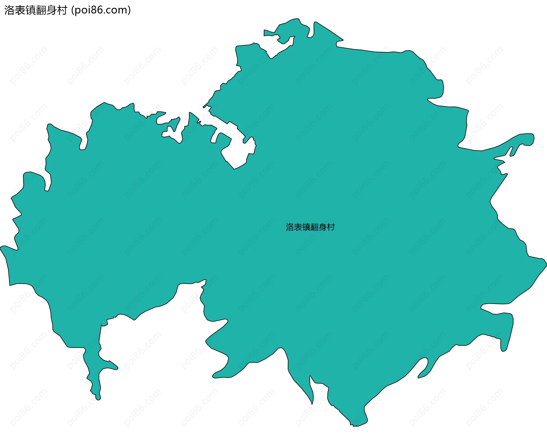 洛表镇翻身村边界地图