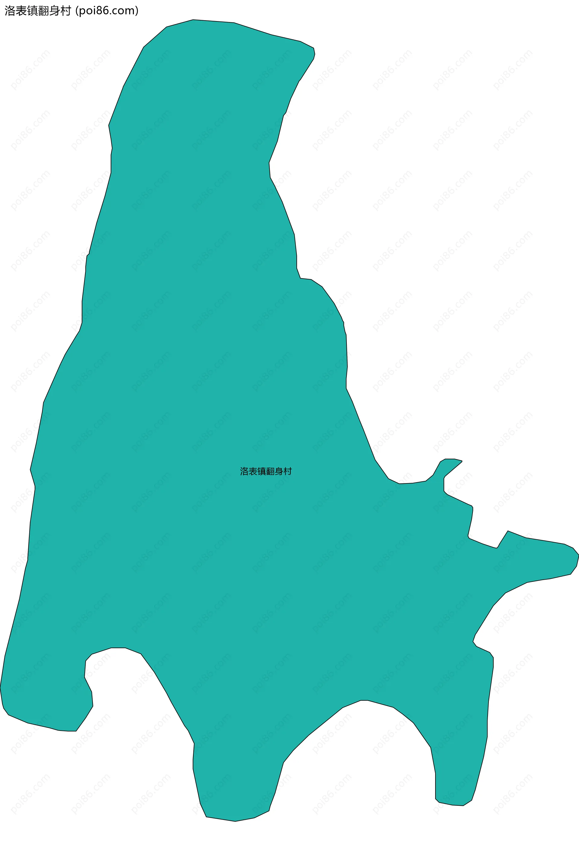 洛表镇翻身村边界地图