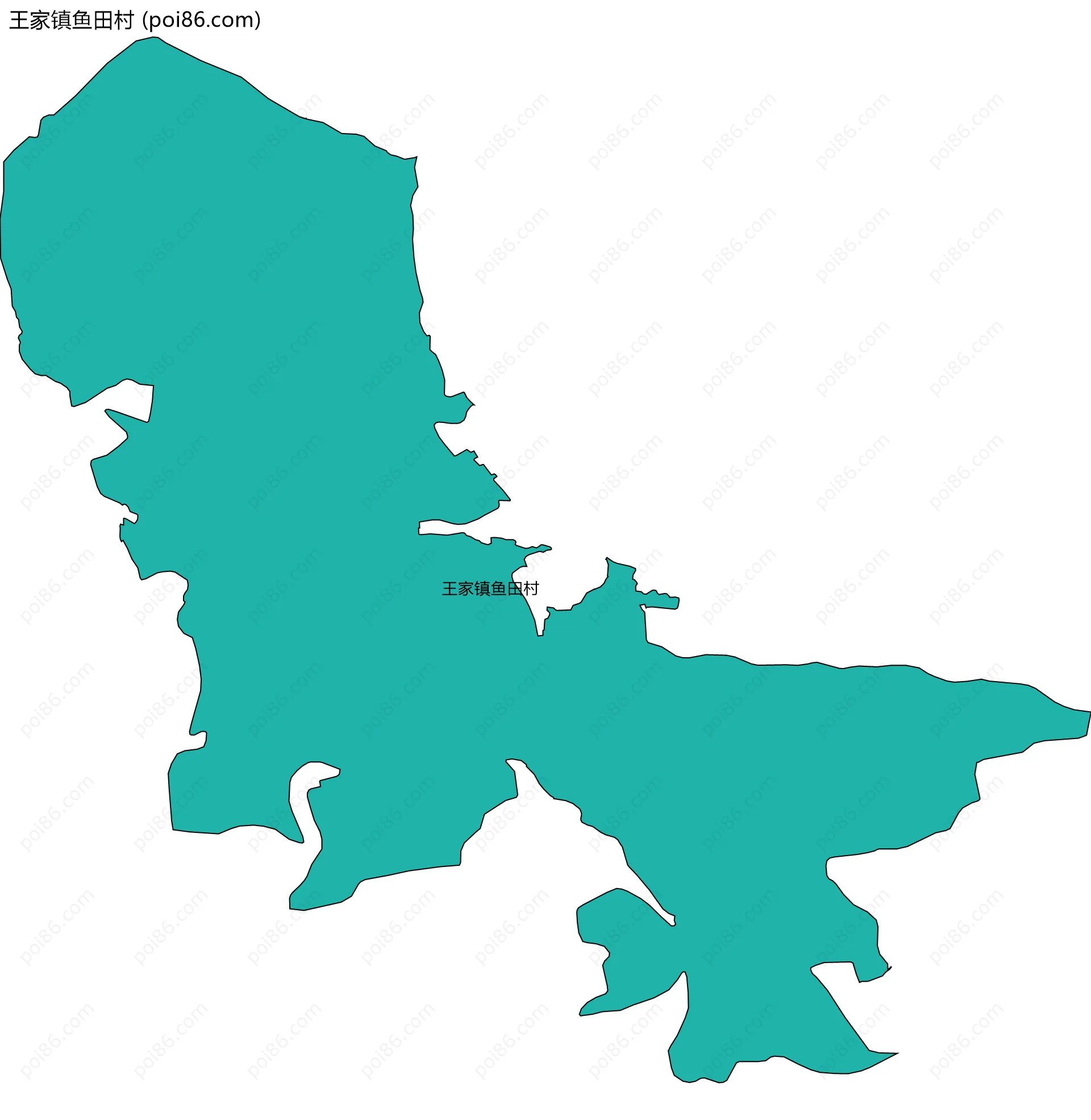 王家镇鱼田村边界地图