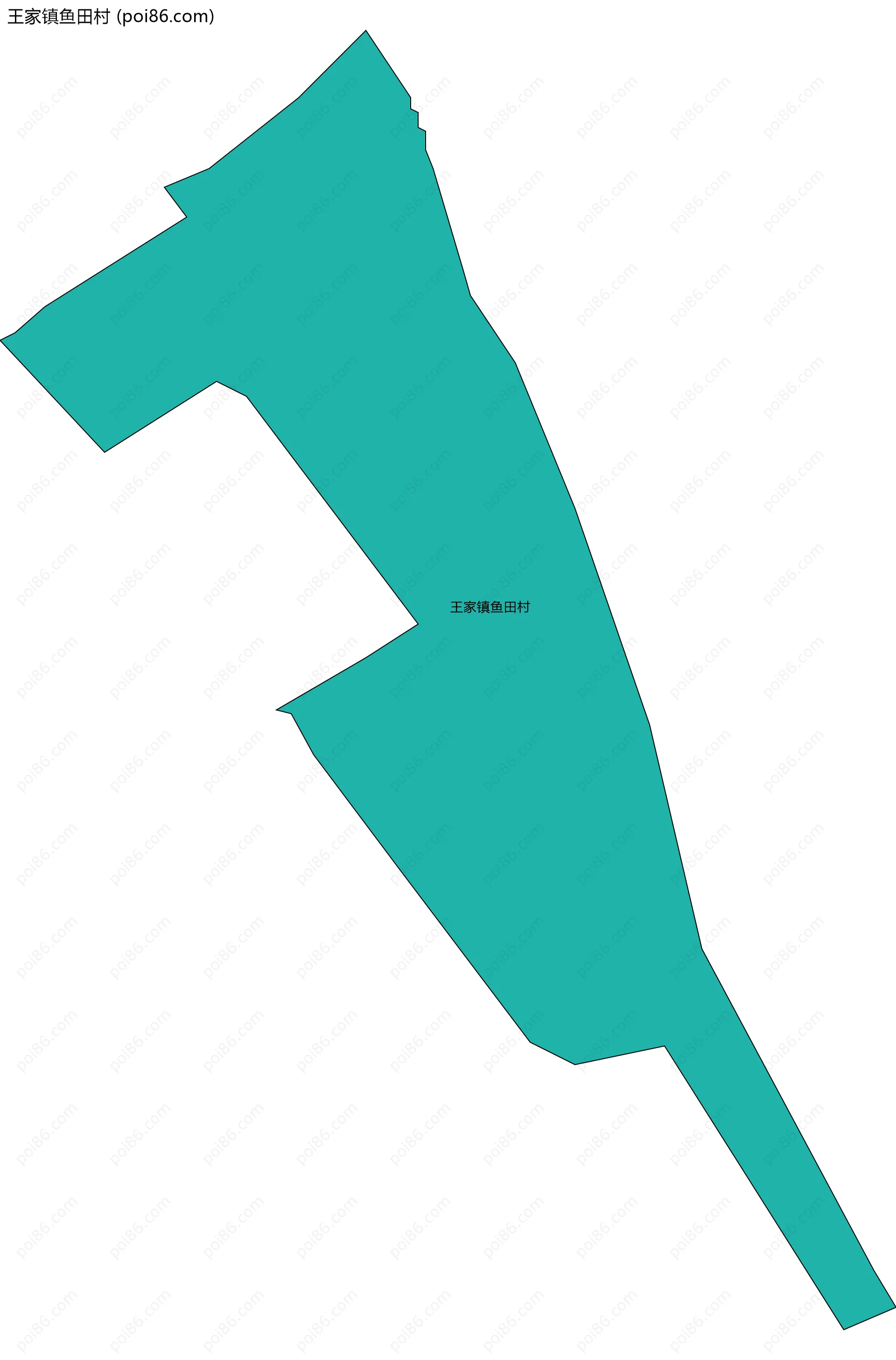 王家镇鱼田村边界地图