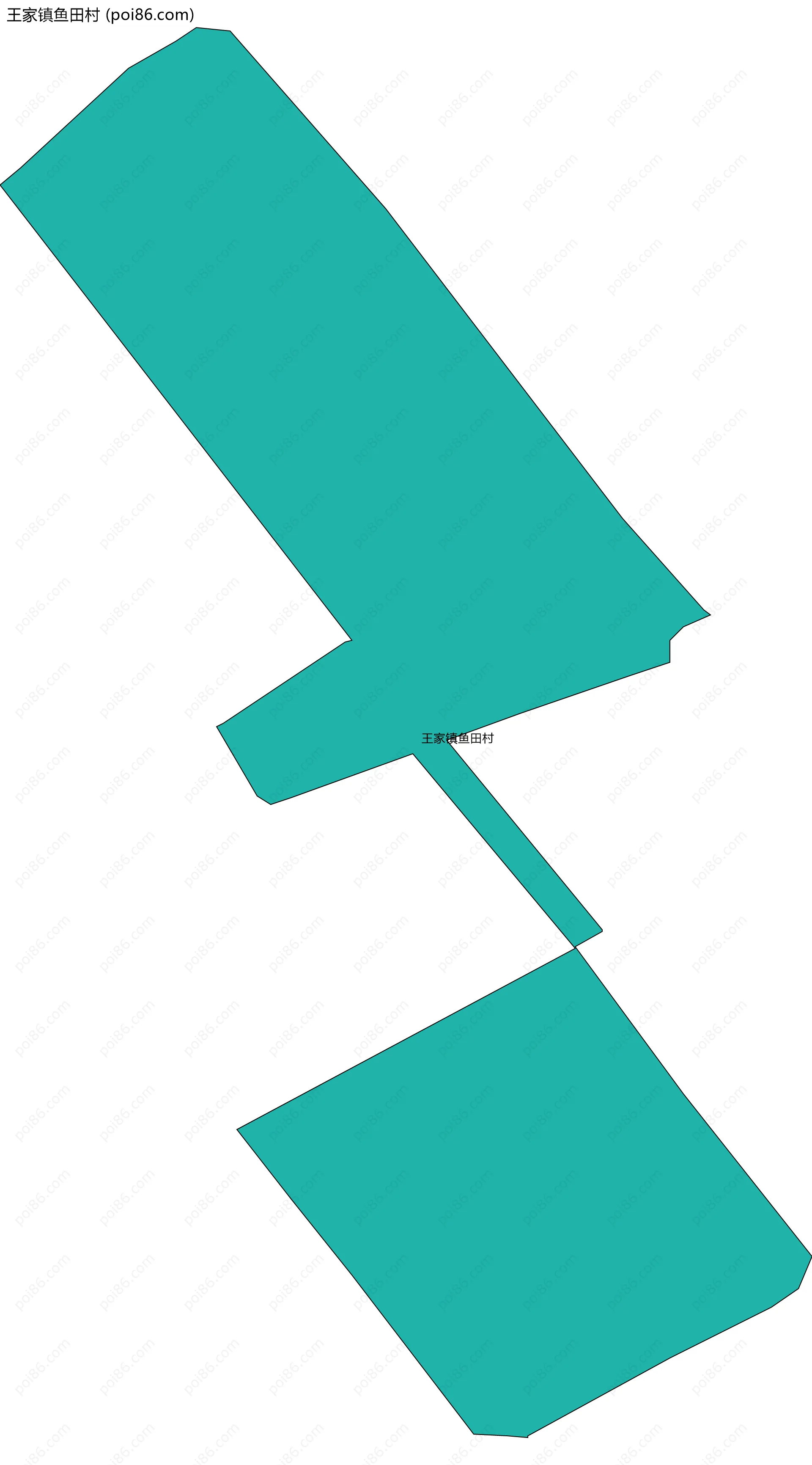 王家镇鱼田村边界地图