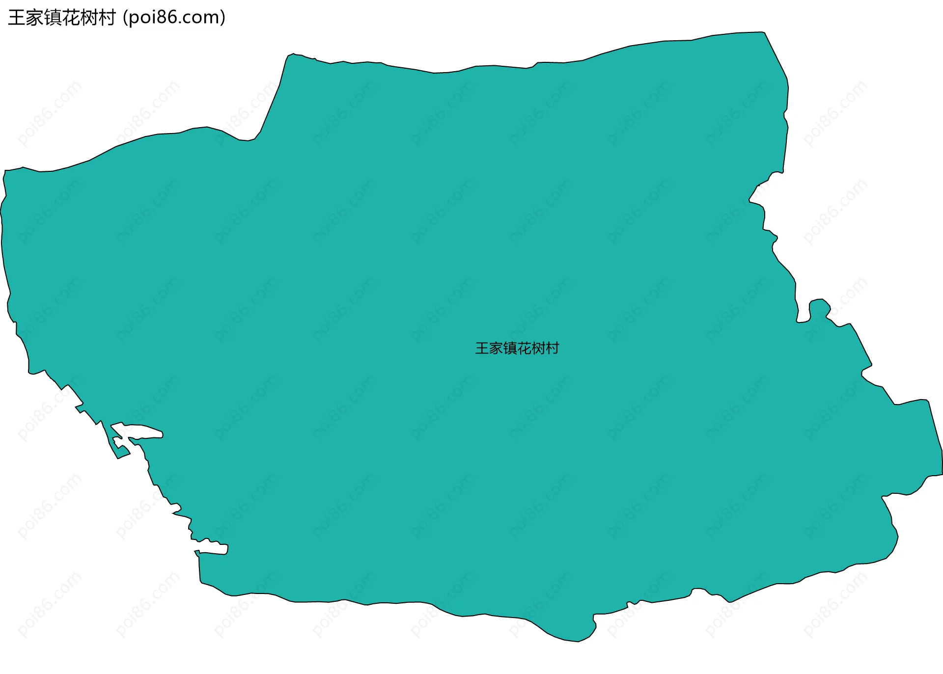 王家镇花树村边界地图