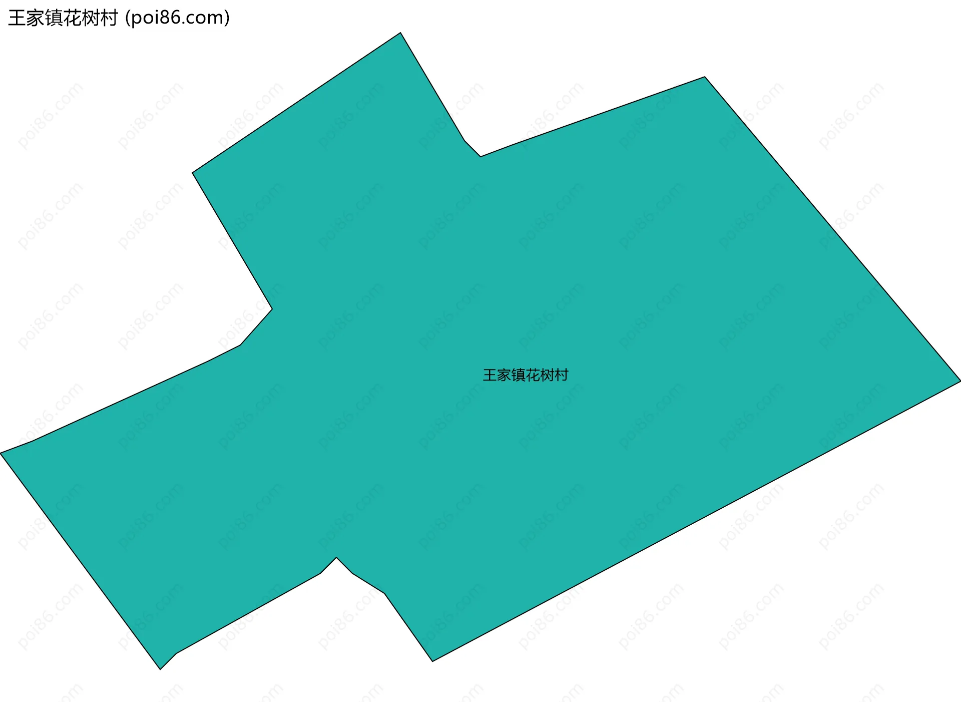 王家镇花树村边界地图