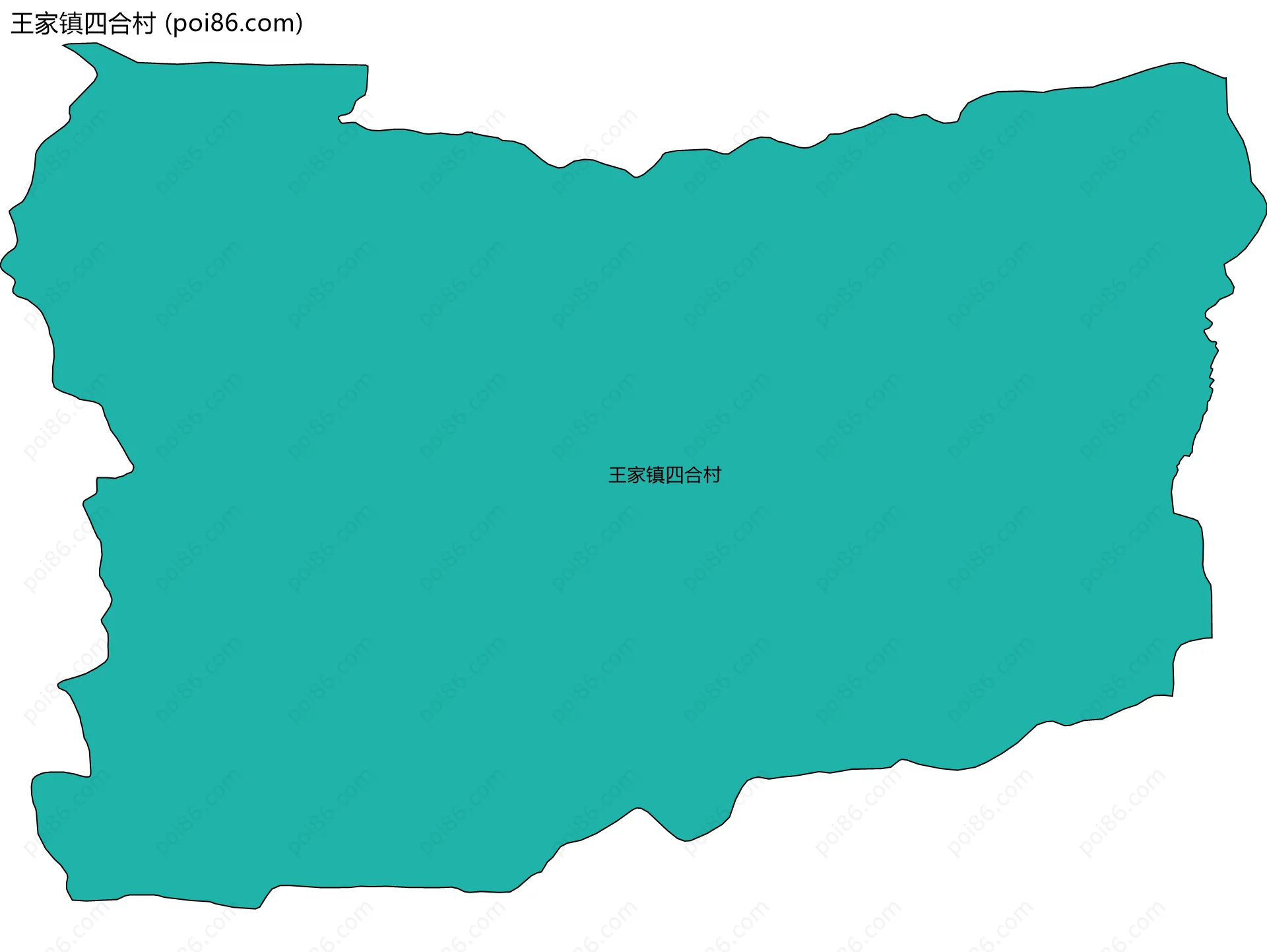 王家镇四合村边界地图
