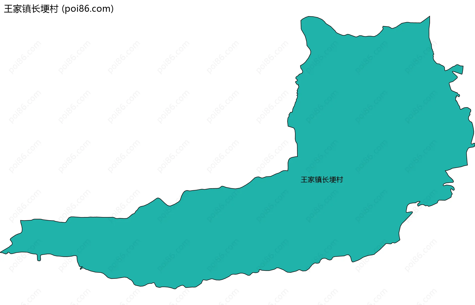 王家镇长埂村边界地图