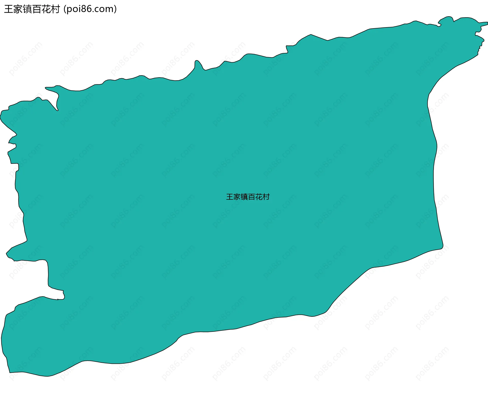 王家镇百花村边界地图