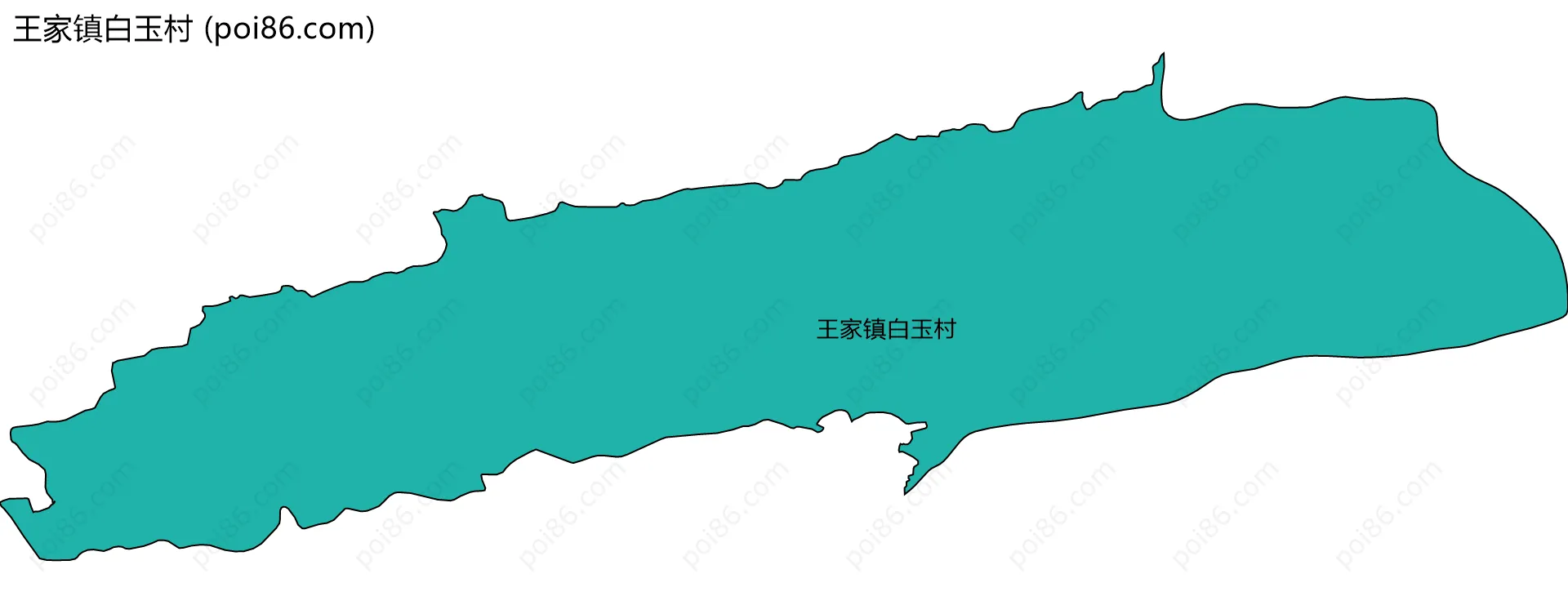 王家镇白玉村边界地图