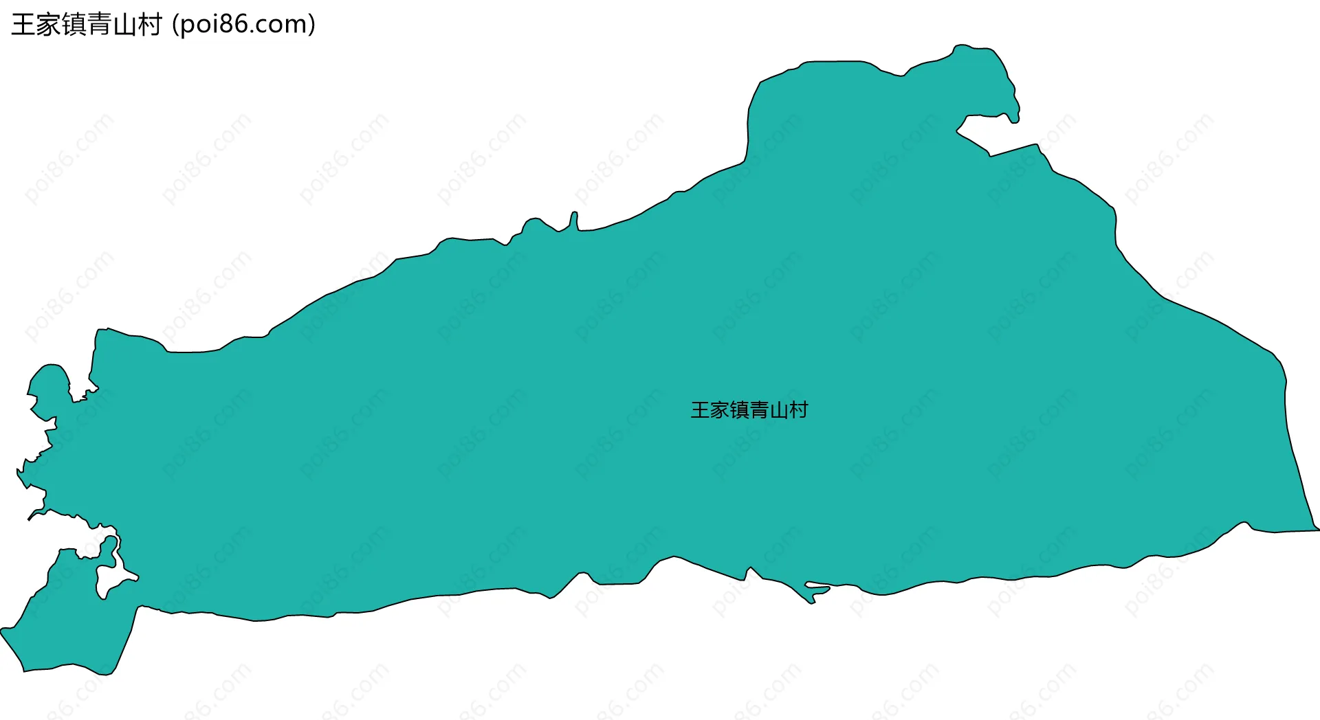 王家镇青山村边界地图