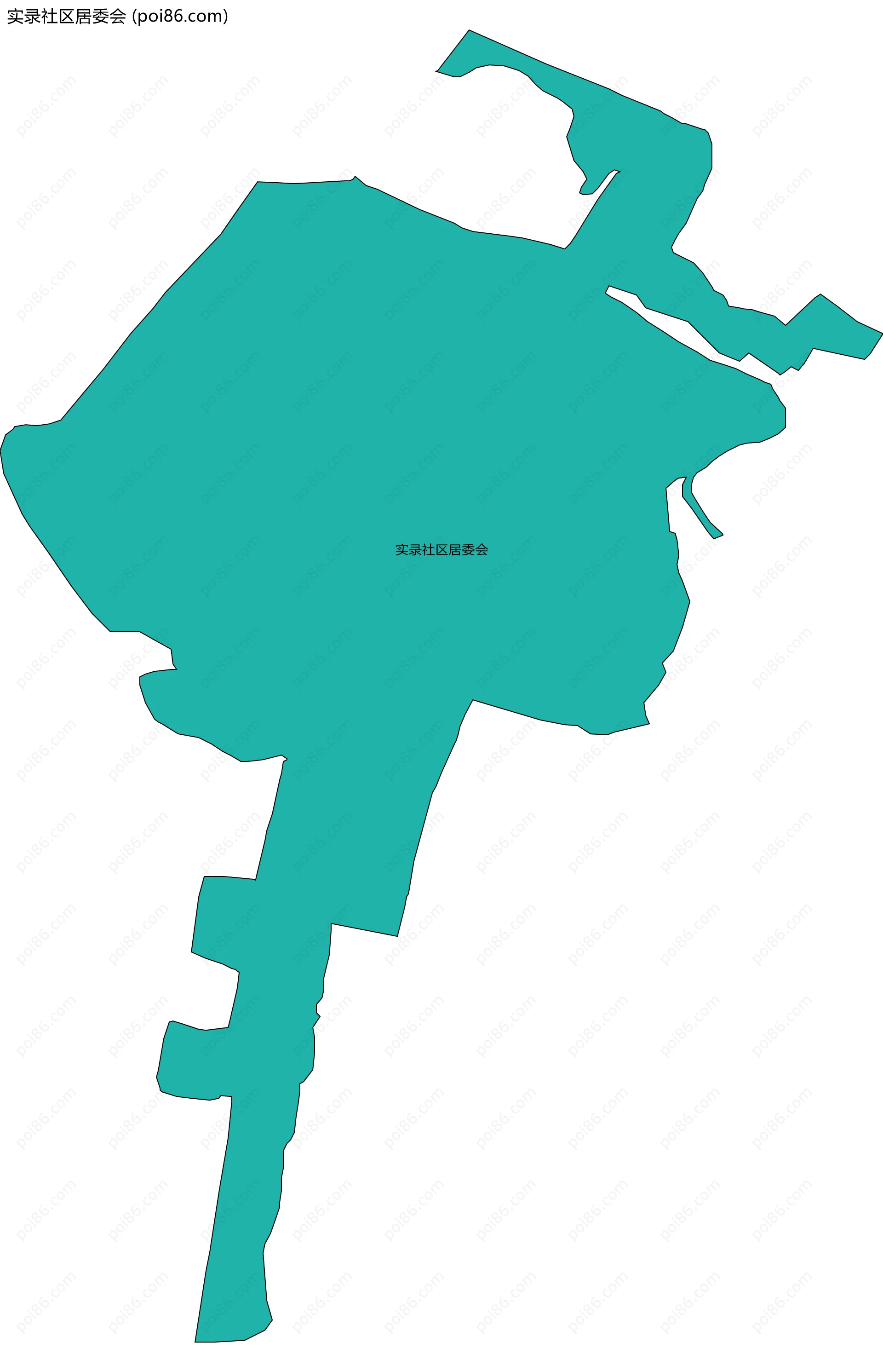 实录社区居委会边界地图