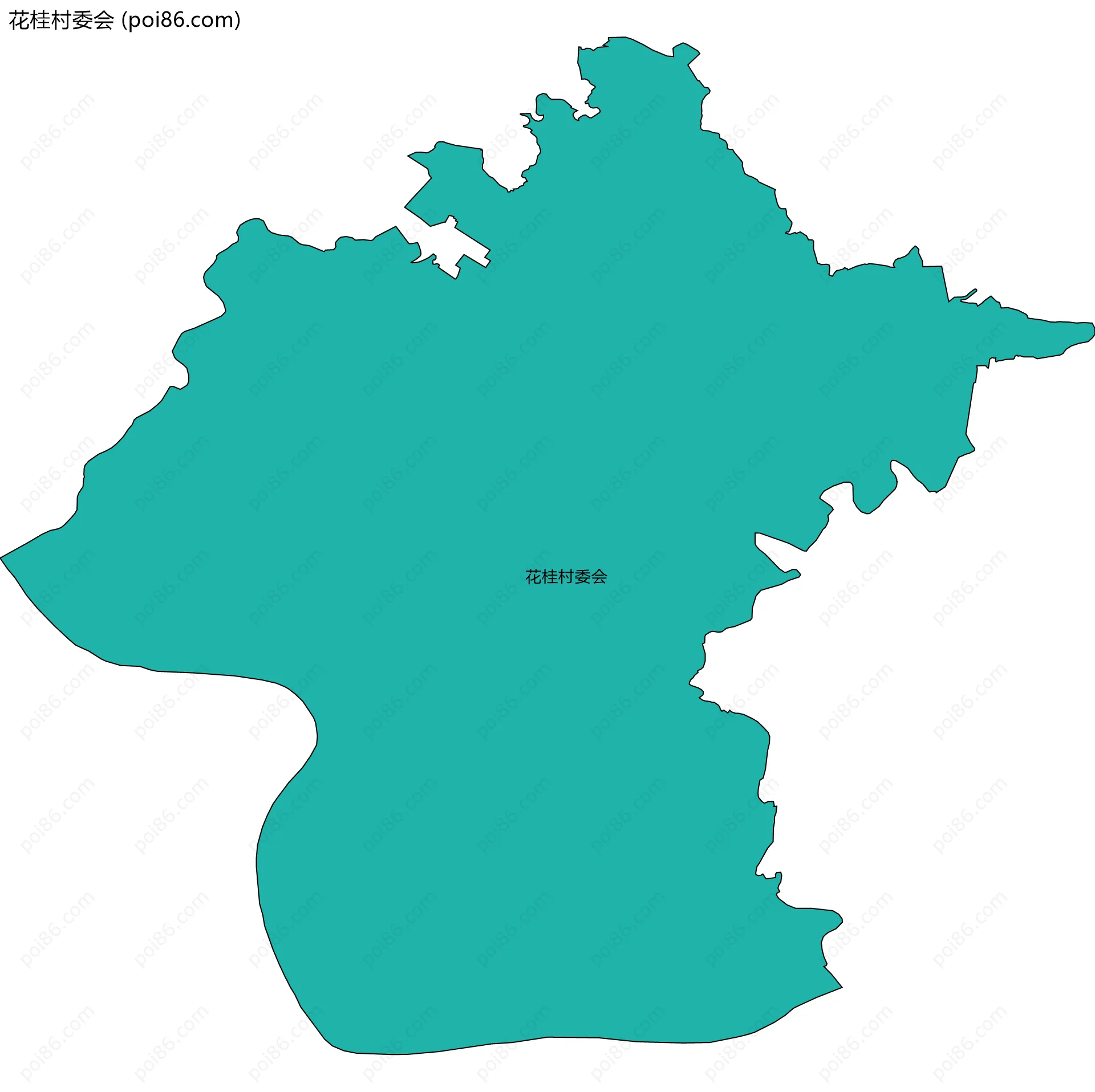 花桂村委会边界地图