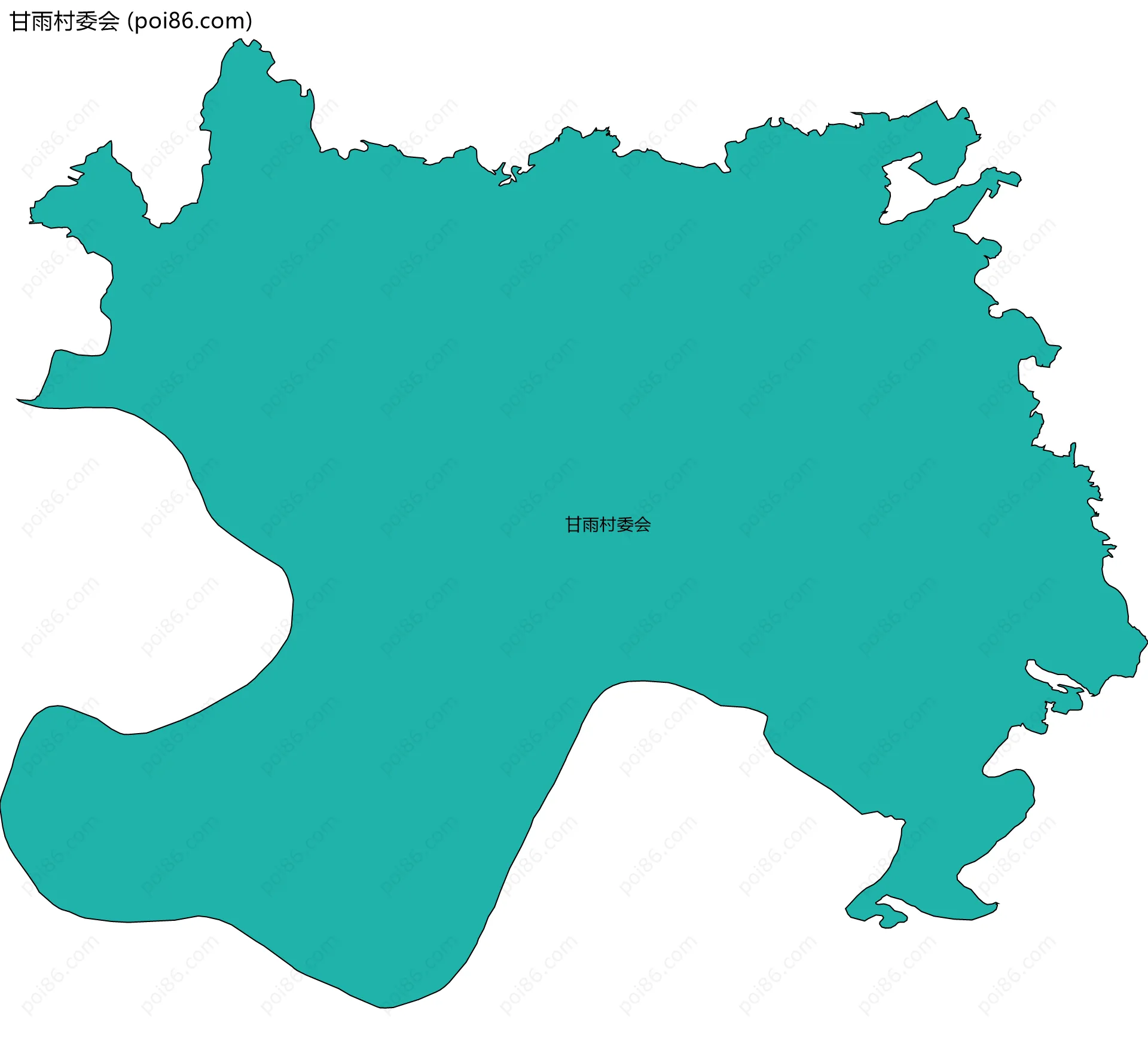 甘雨村委会边界地图
