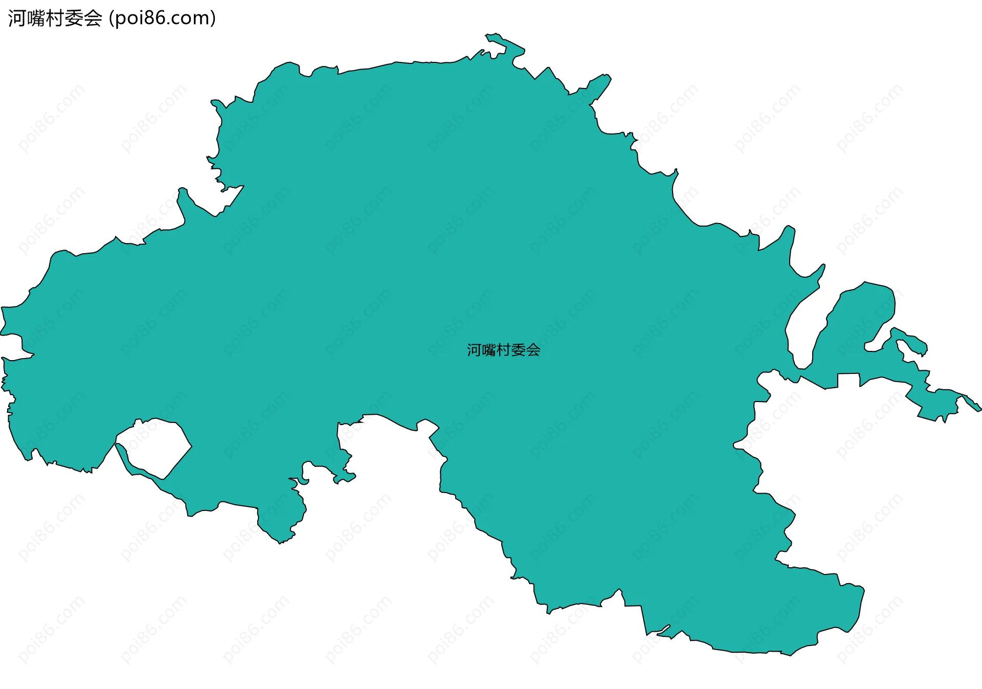 河嘴村委会边界地图