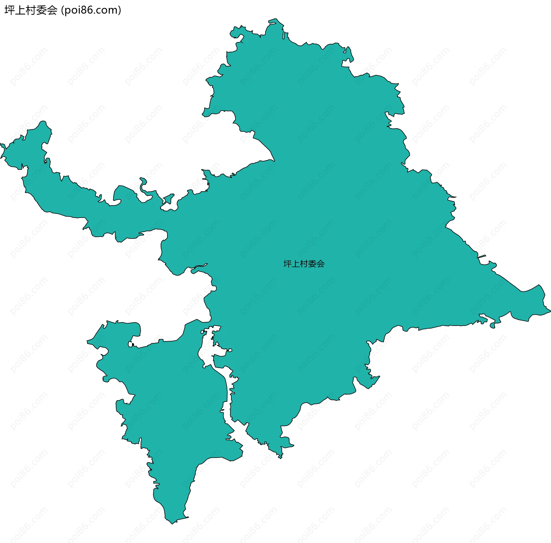 坪上村委会边界地图