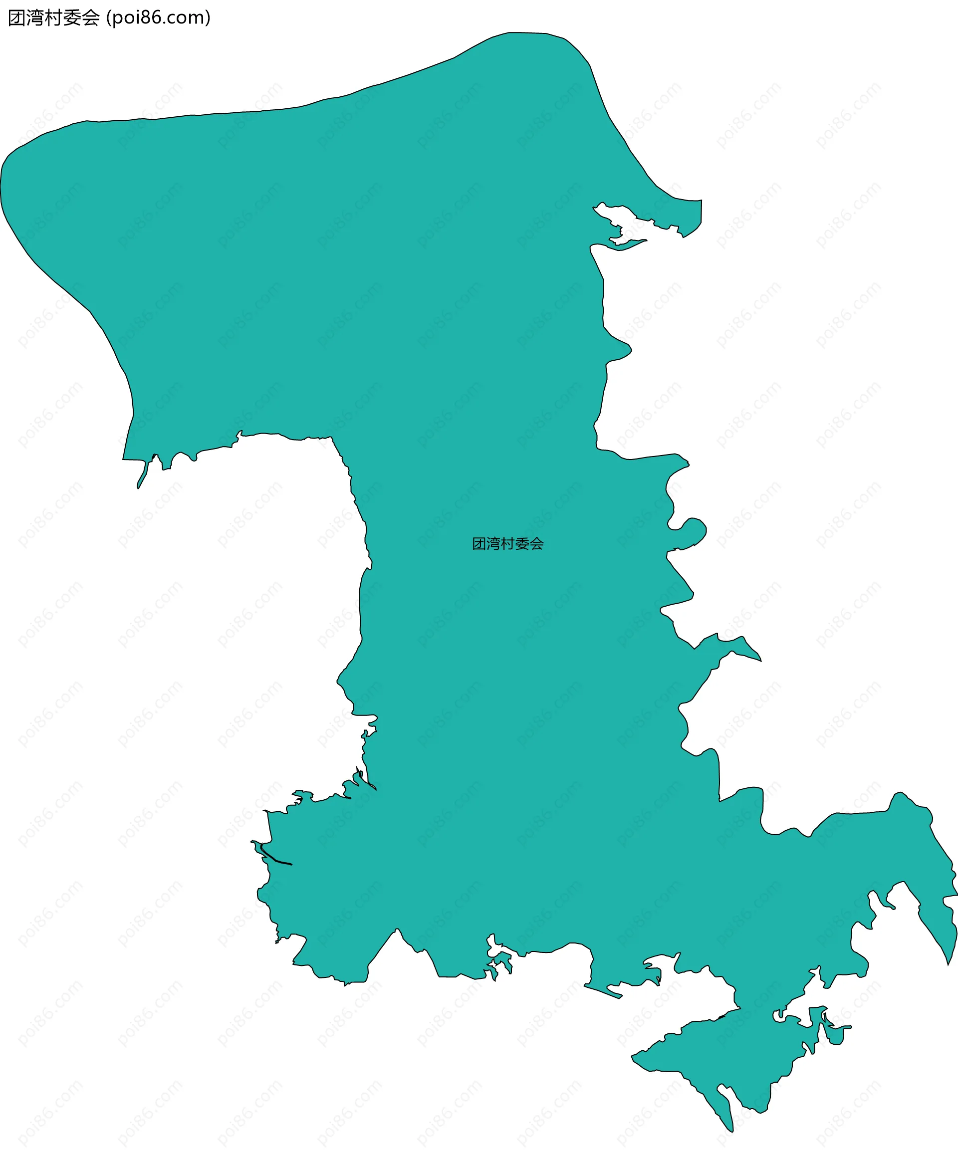 团湾村委会边界地图