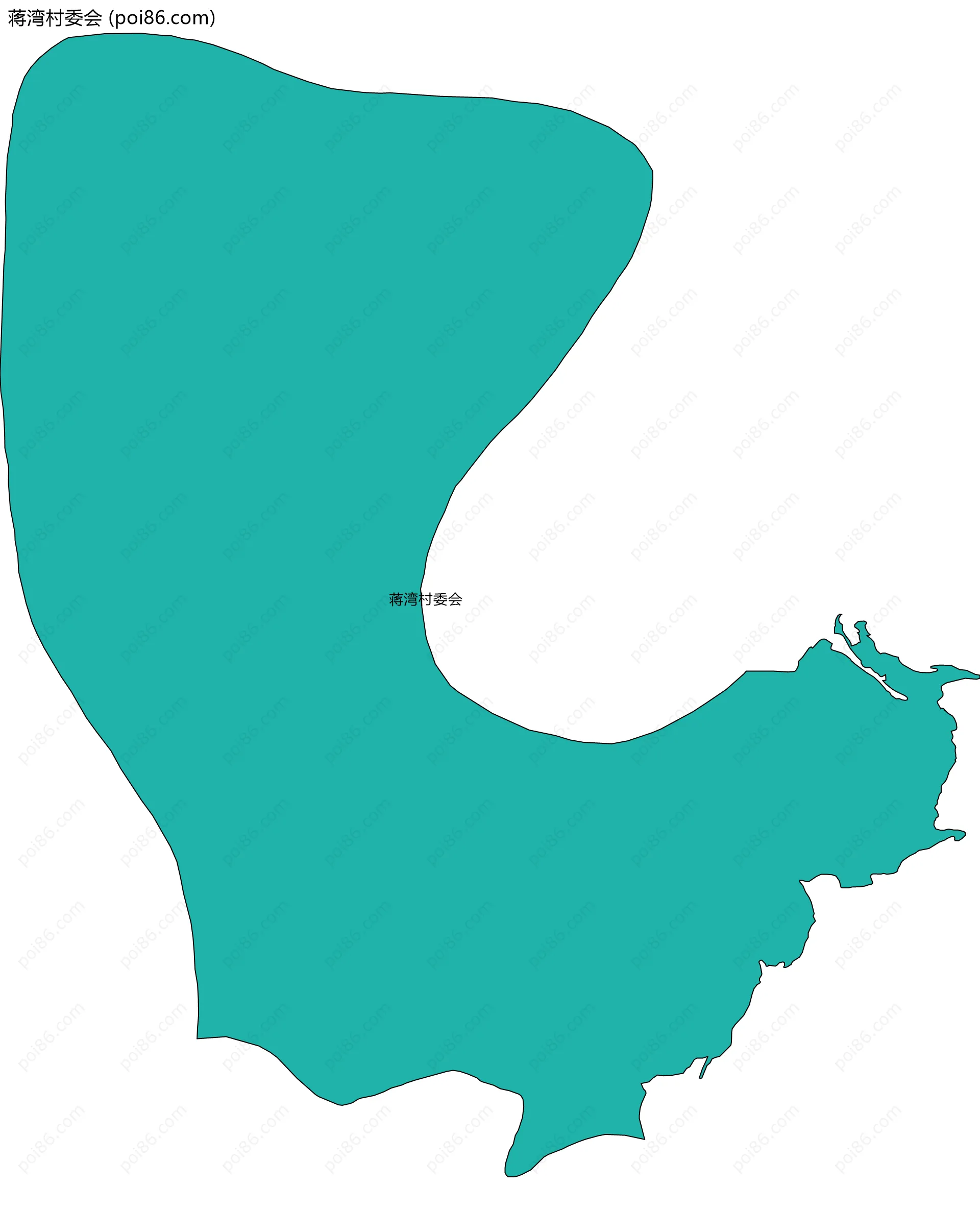 蒋湾村委会边界地图