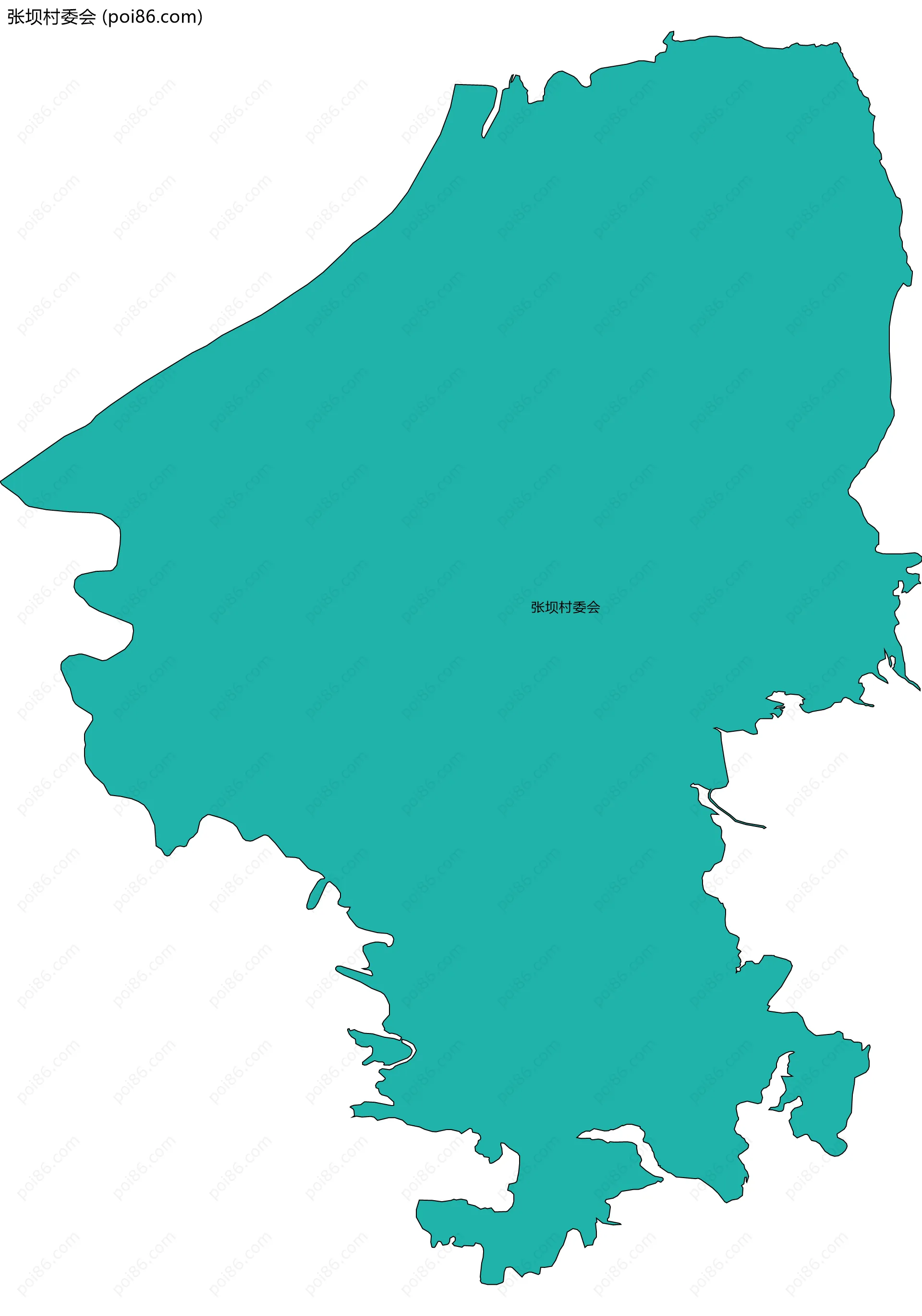 张坝村委会边界地图