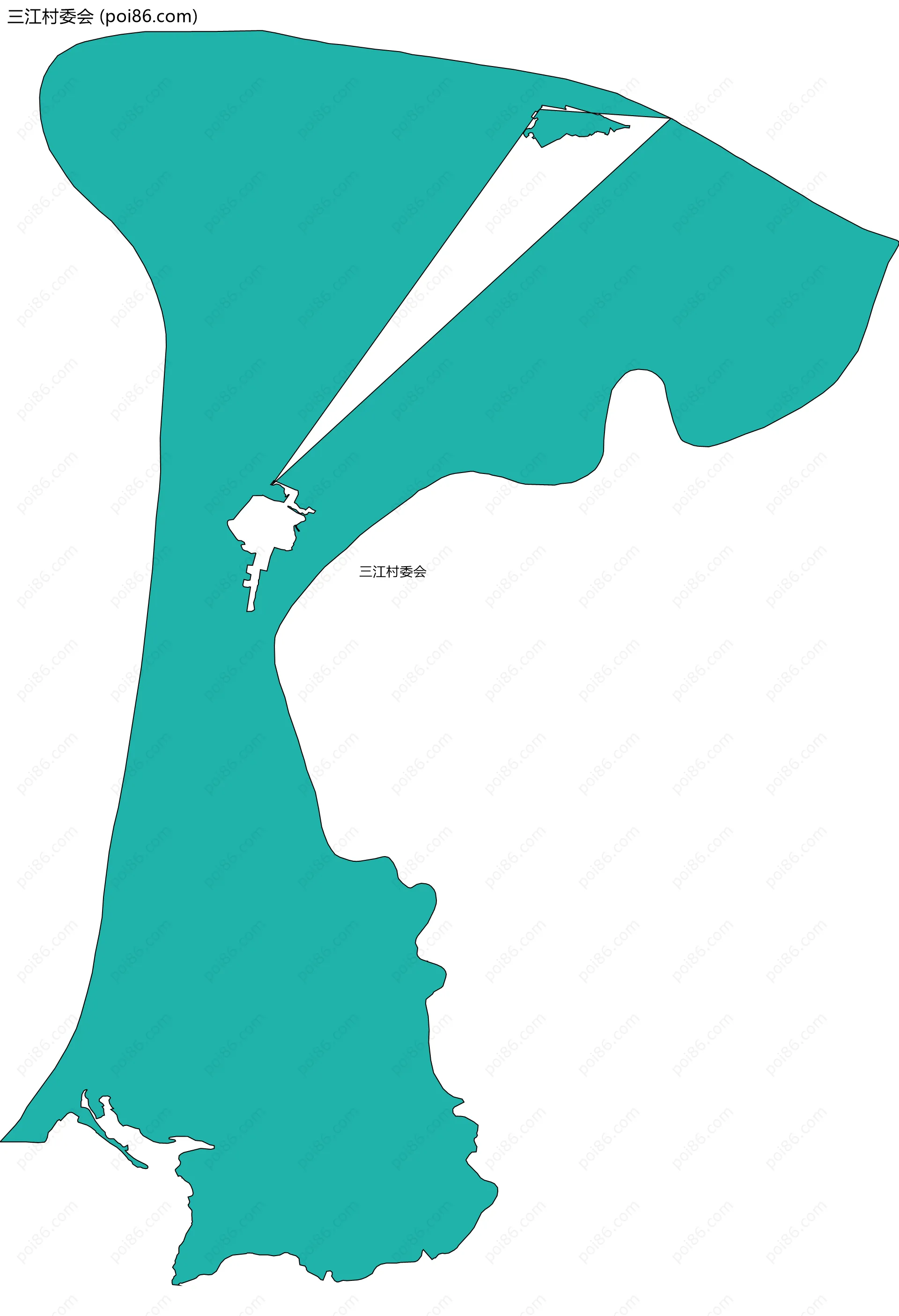 三江村委会边界地图