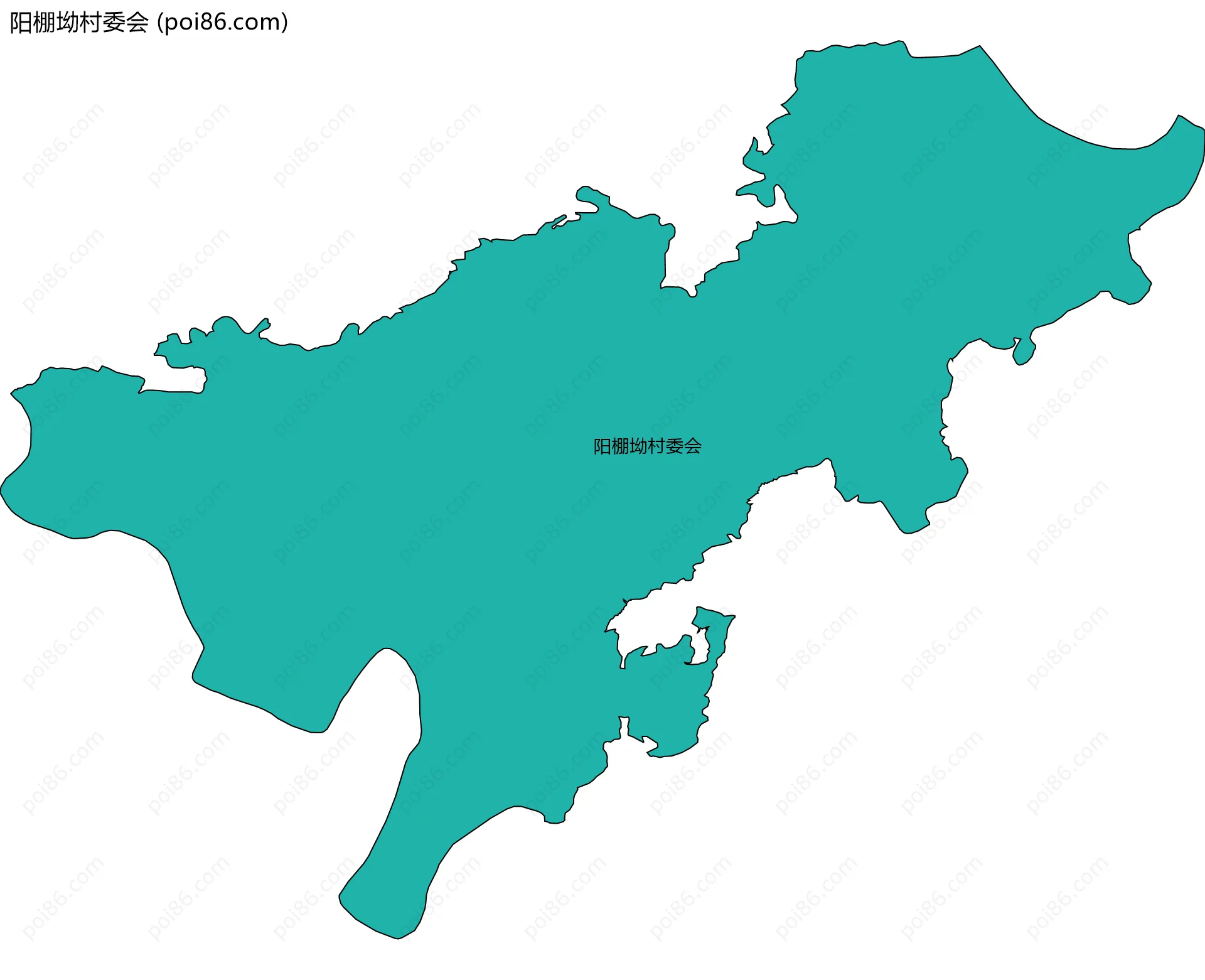 阳棚坳村委会边界地图