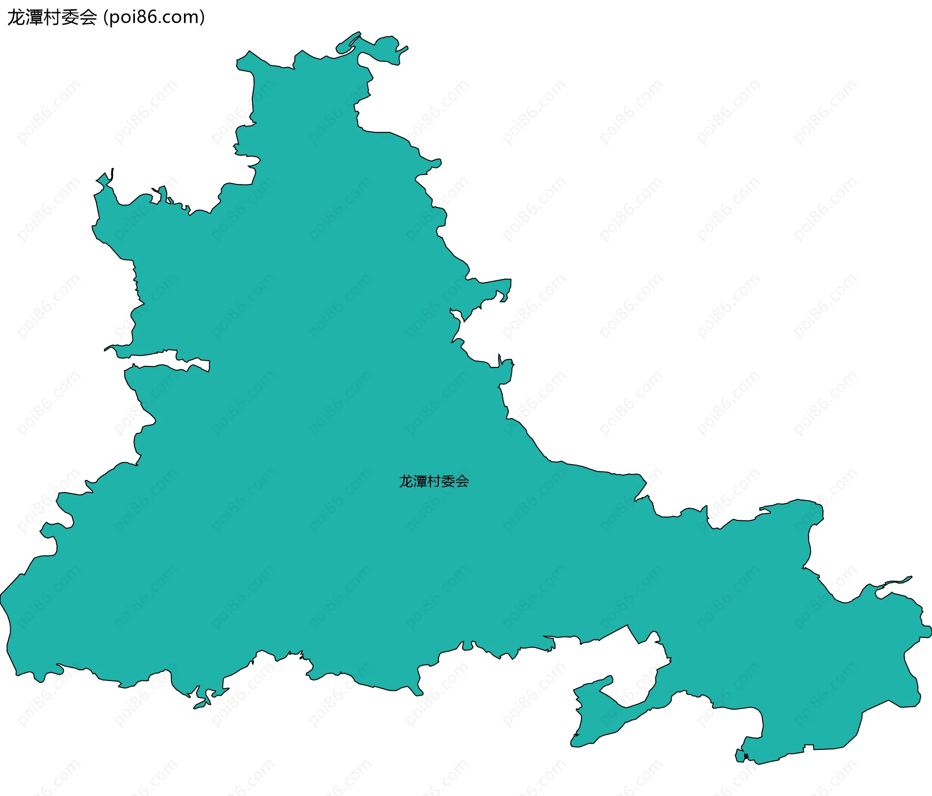 龙潭村委会边界地图