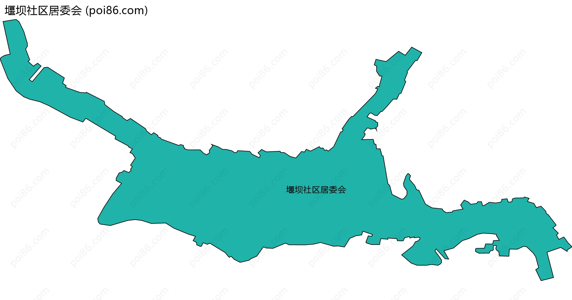 堰坝社区居委会边界地图