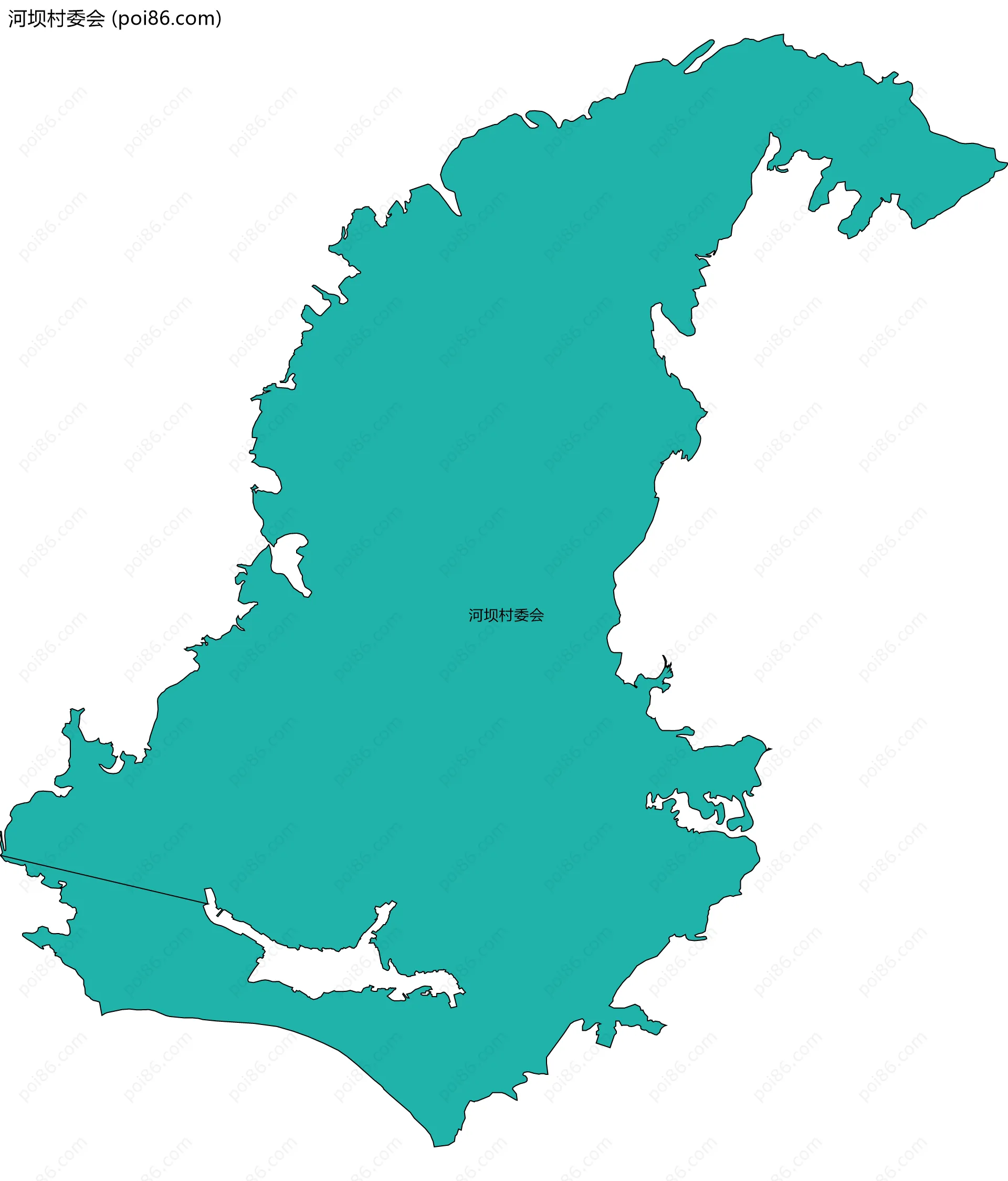 河坝村委会边界地图