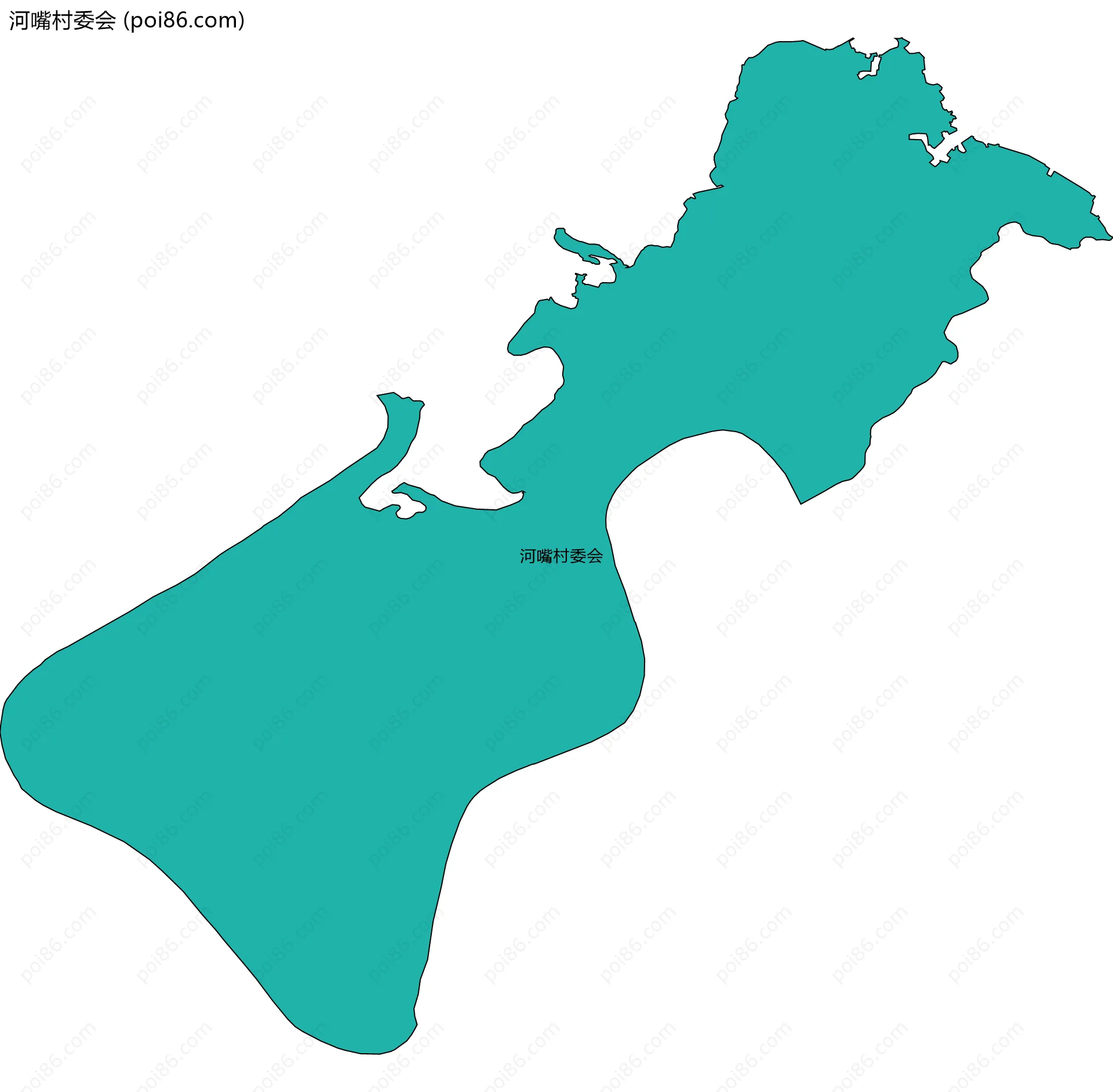 河嘴村委会边界地图