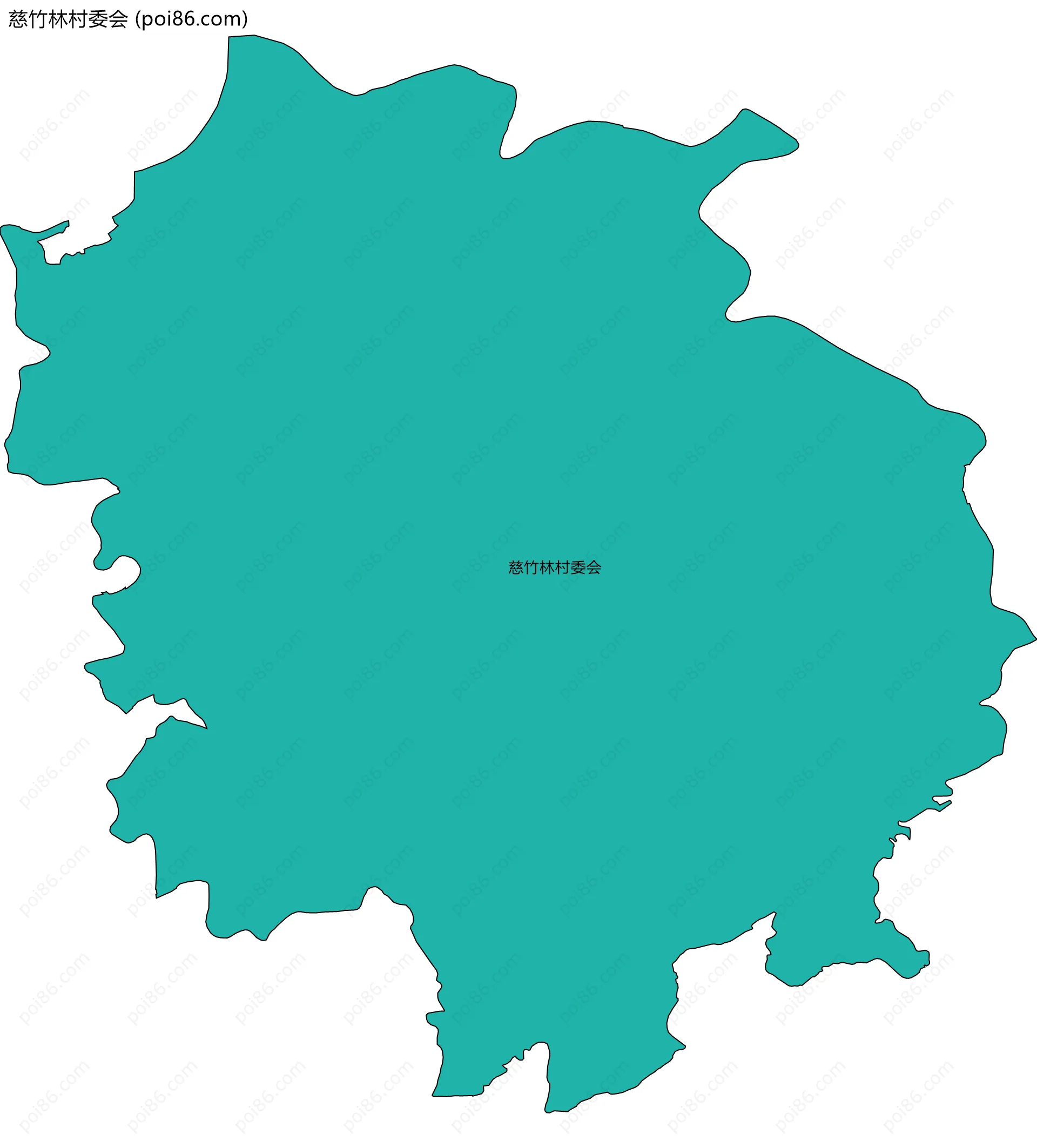 慈竹林村委会边界地图