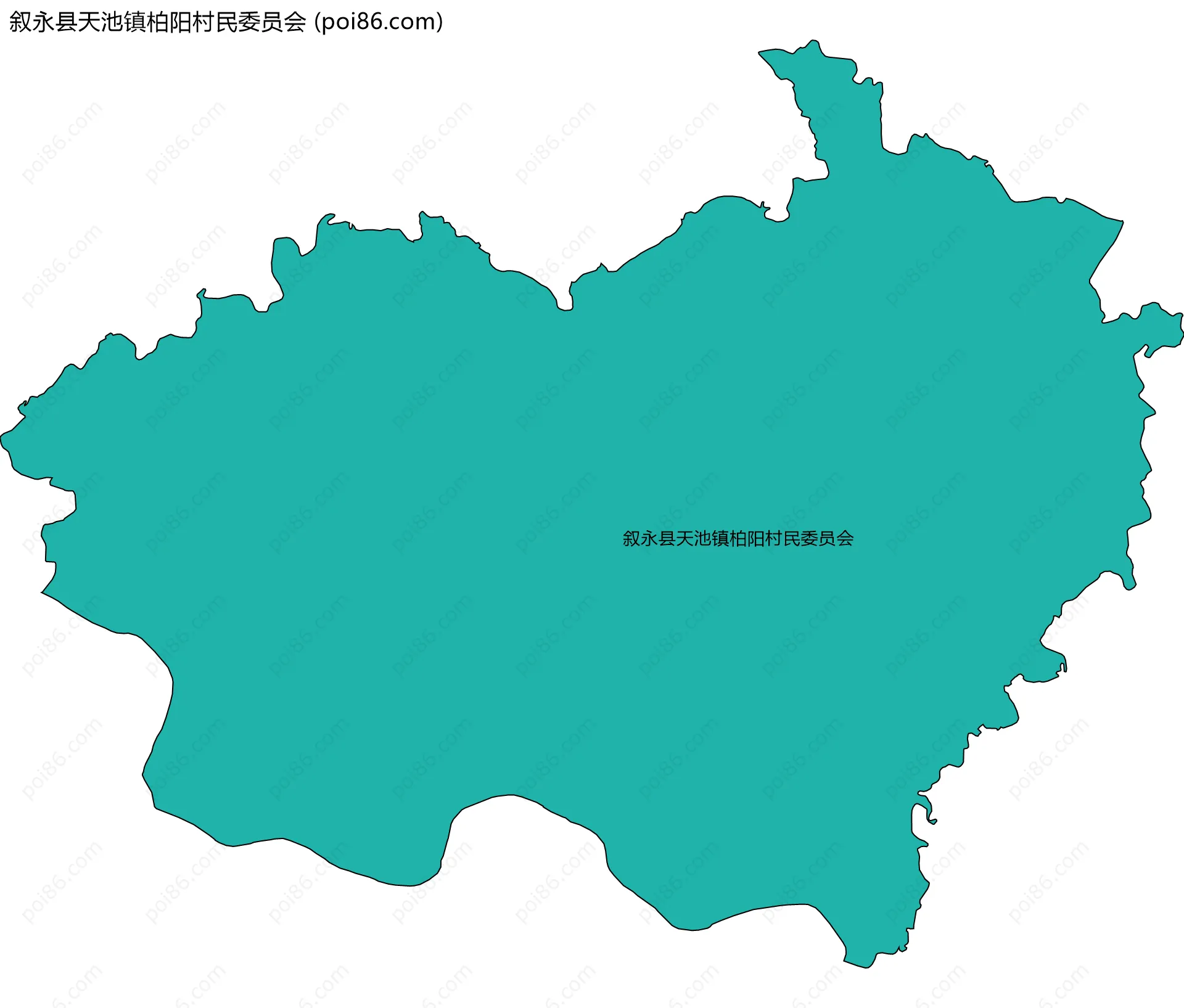 叙永县天池镇柏阳村民委员会边界地图