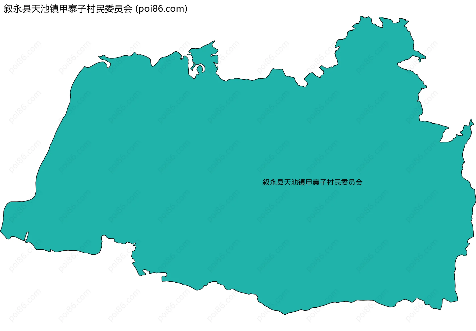 叙永县天池镇甲寨子村民委员会边界地图