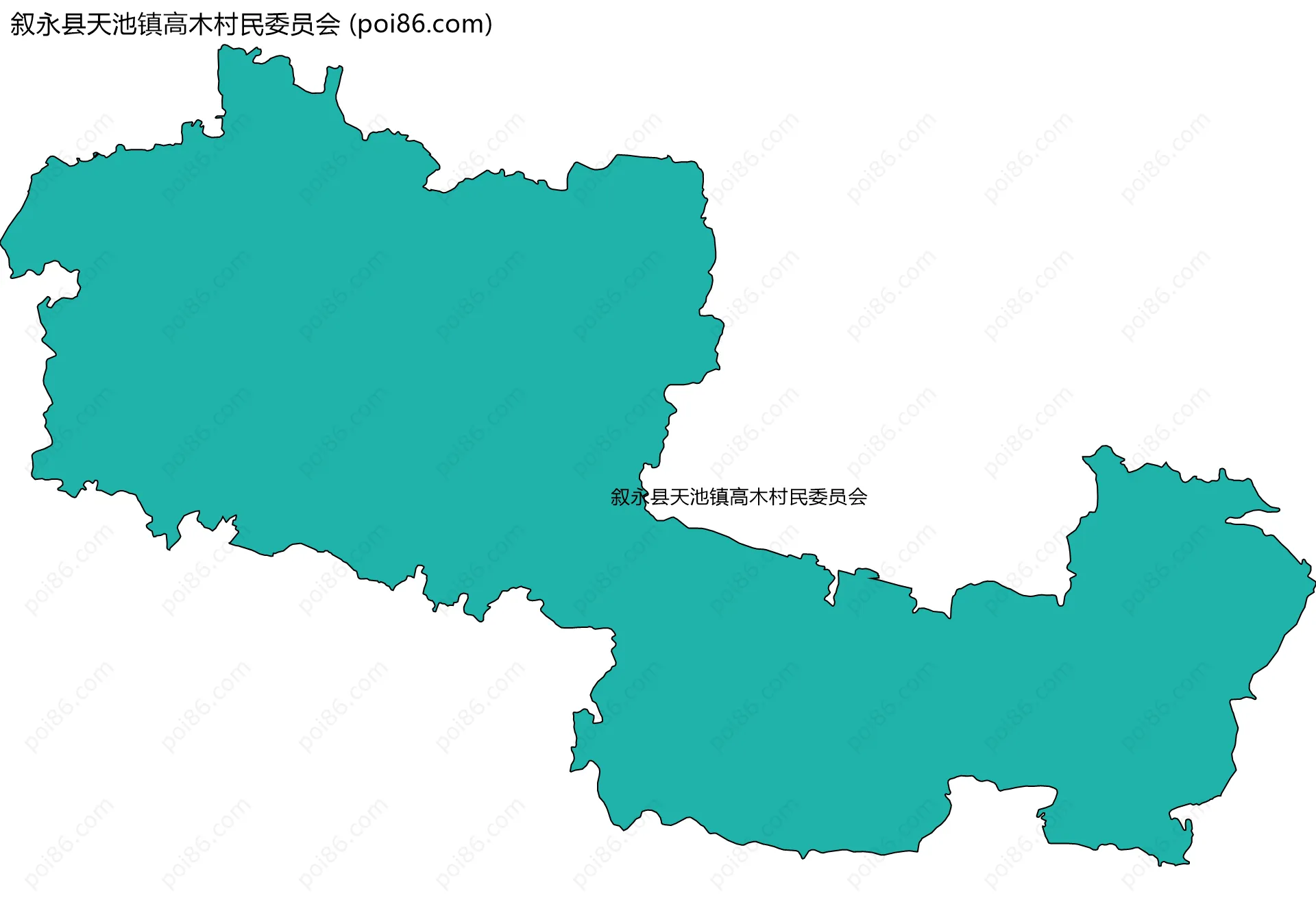 叙永县天池镇高木村民委员会边界地图