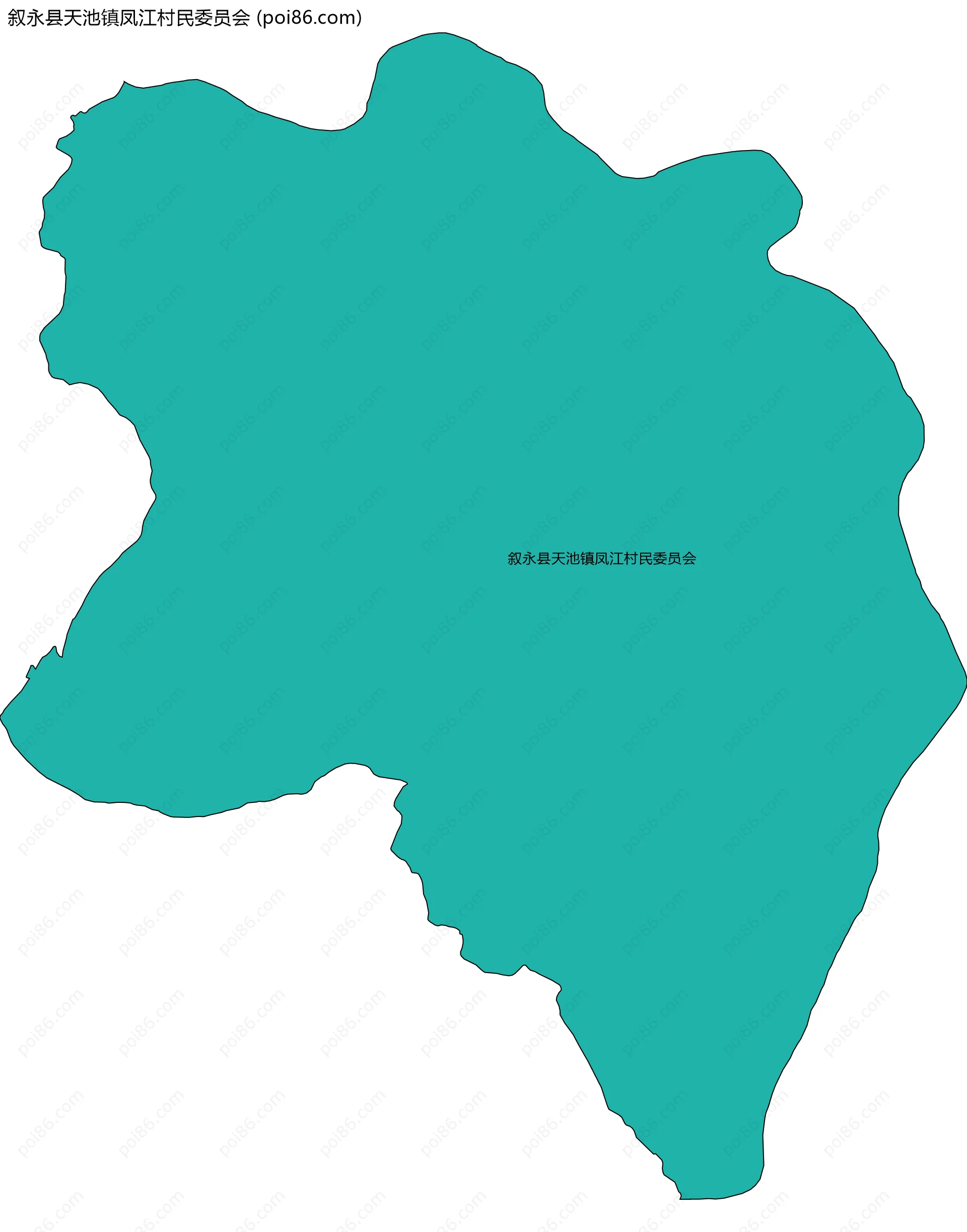 叙永县天池镇凤江村民委员会边界地图