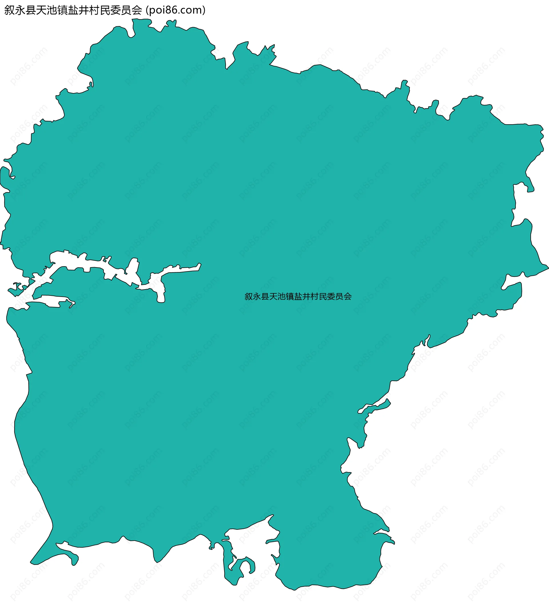 叙永县天池镇盐井村民委员会边界地图