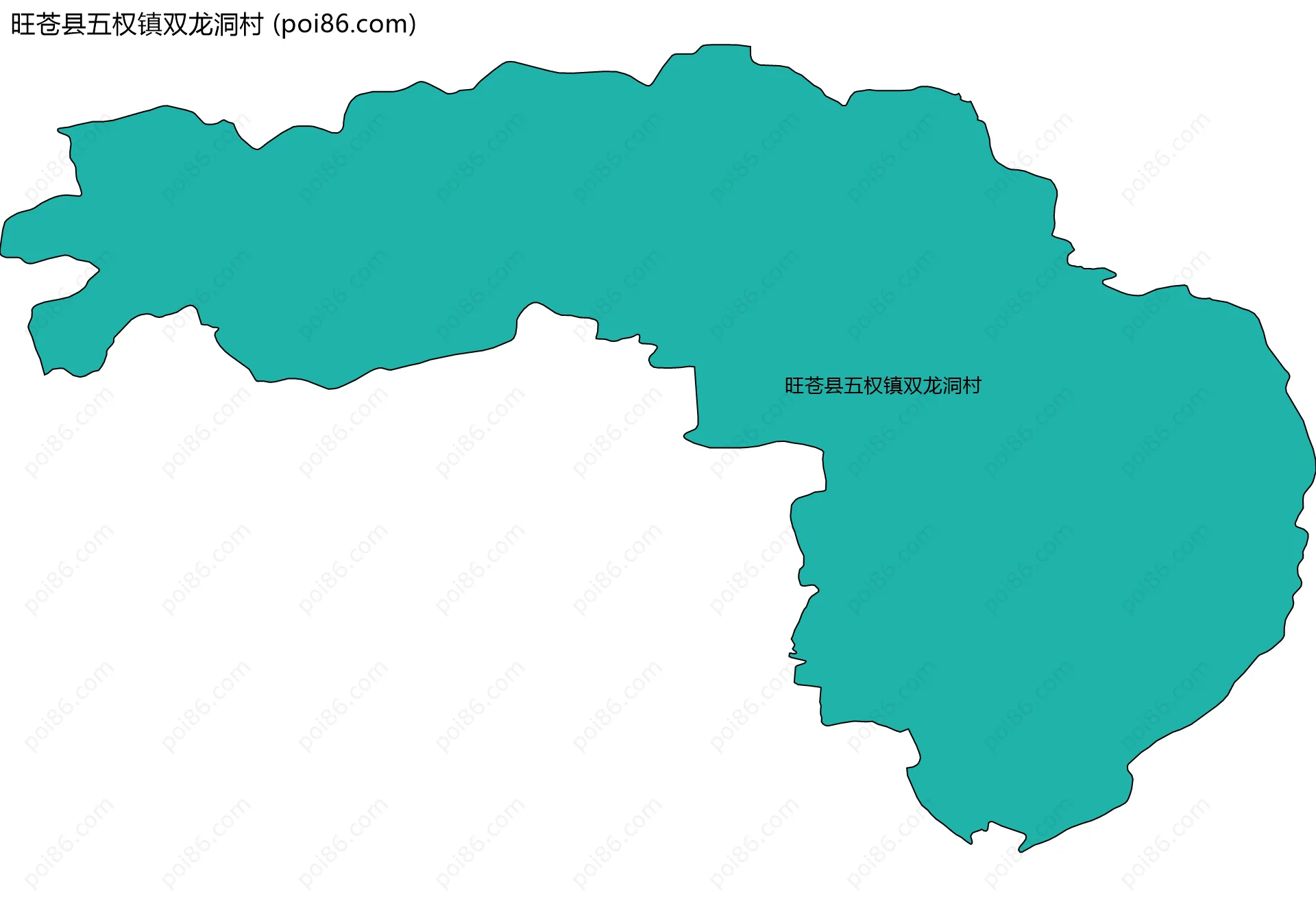 旺苍县五权镇双龙洞村边界地图