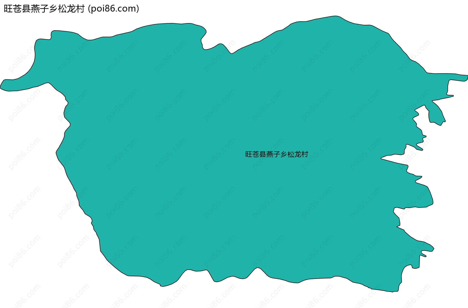 旺苍县燕子乡松龙村边界地图