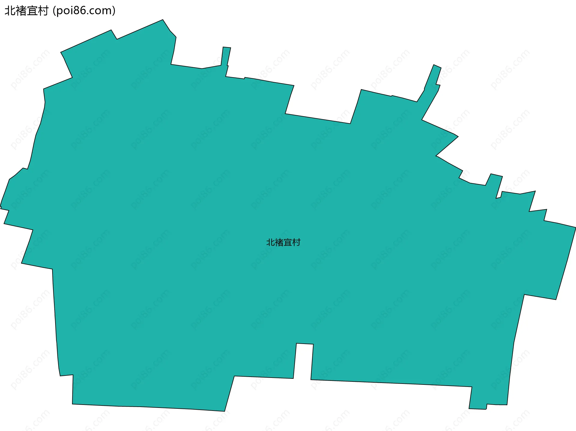 北褚宜村边界地图
