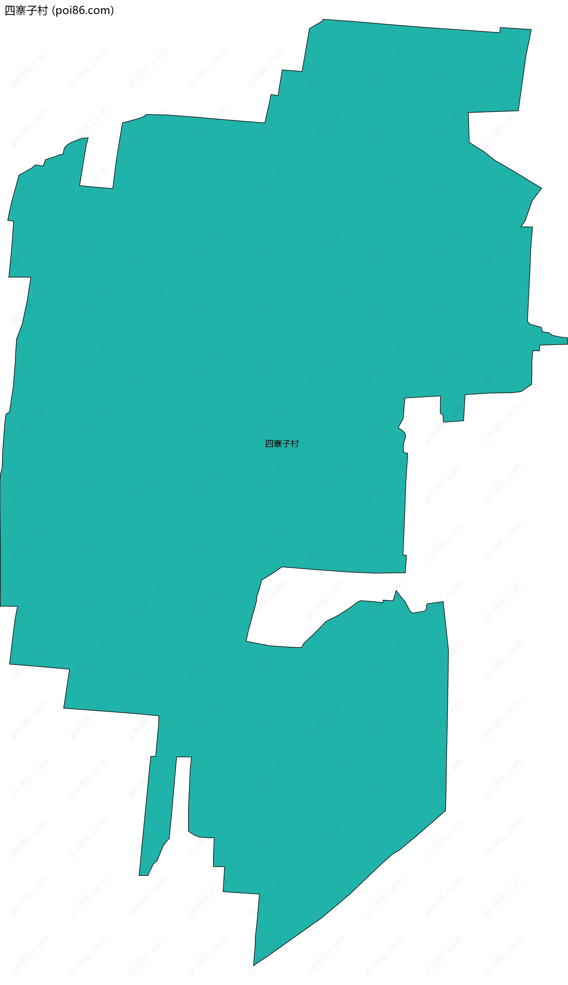 四寨子村边界地图