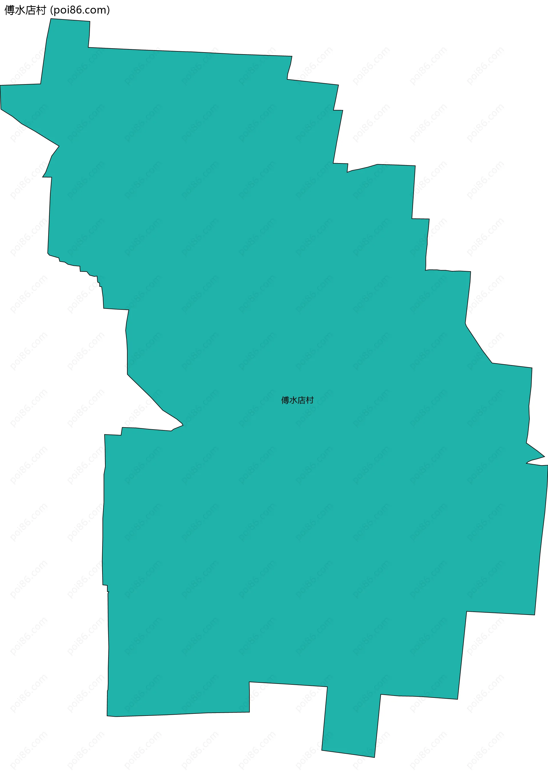 傅水店村边界地图
