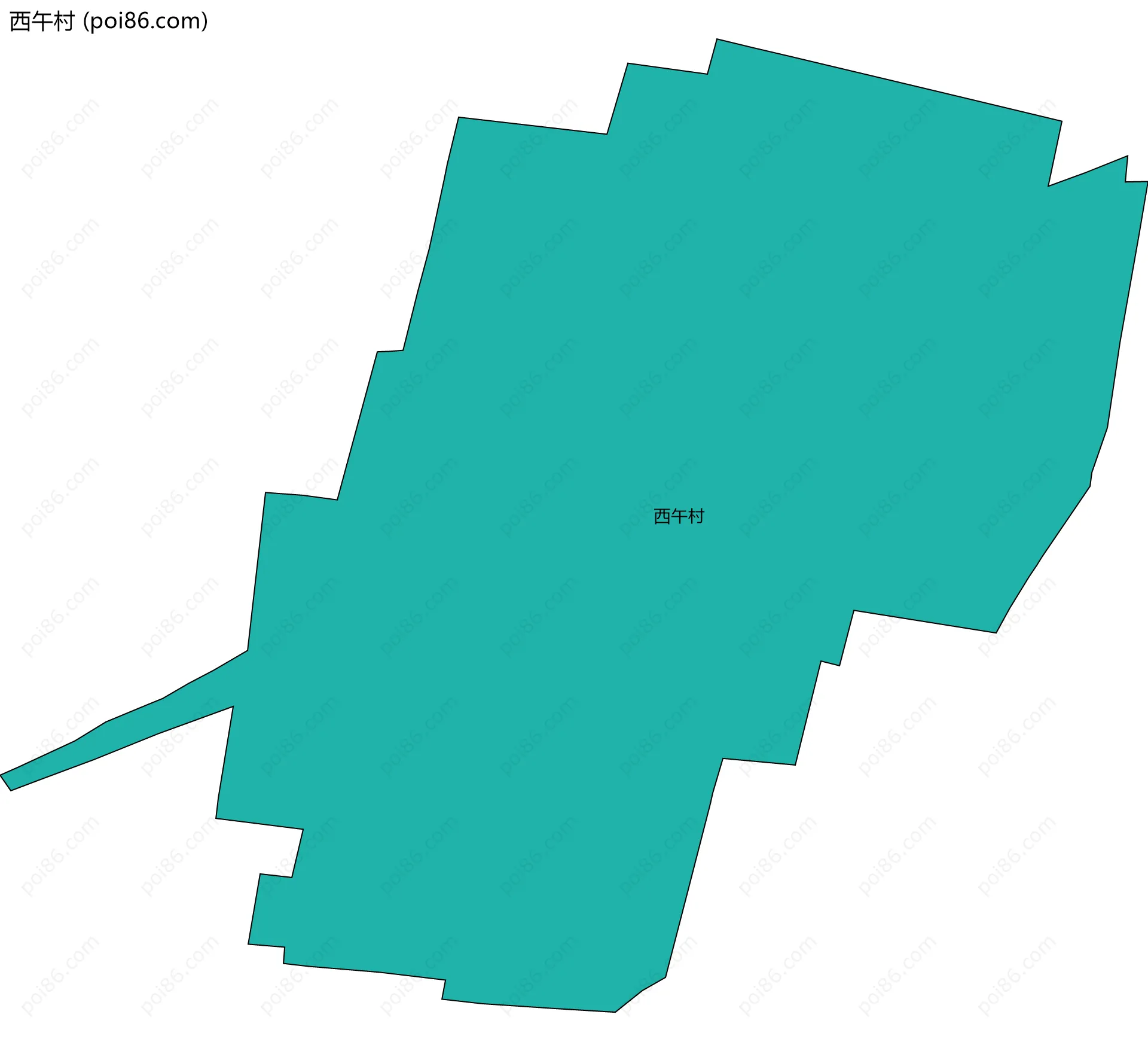 西午村边界地图