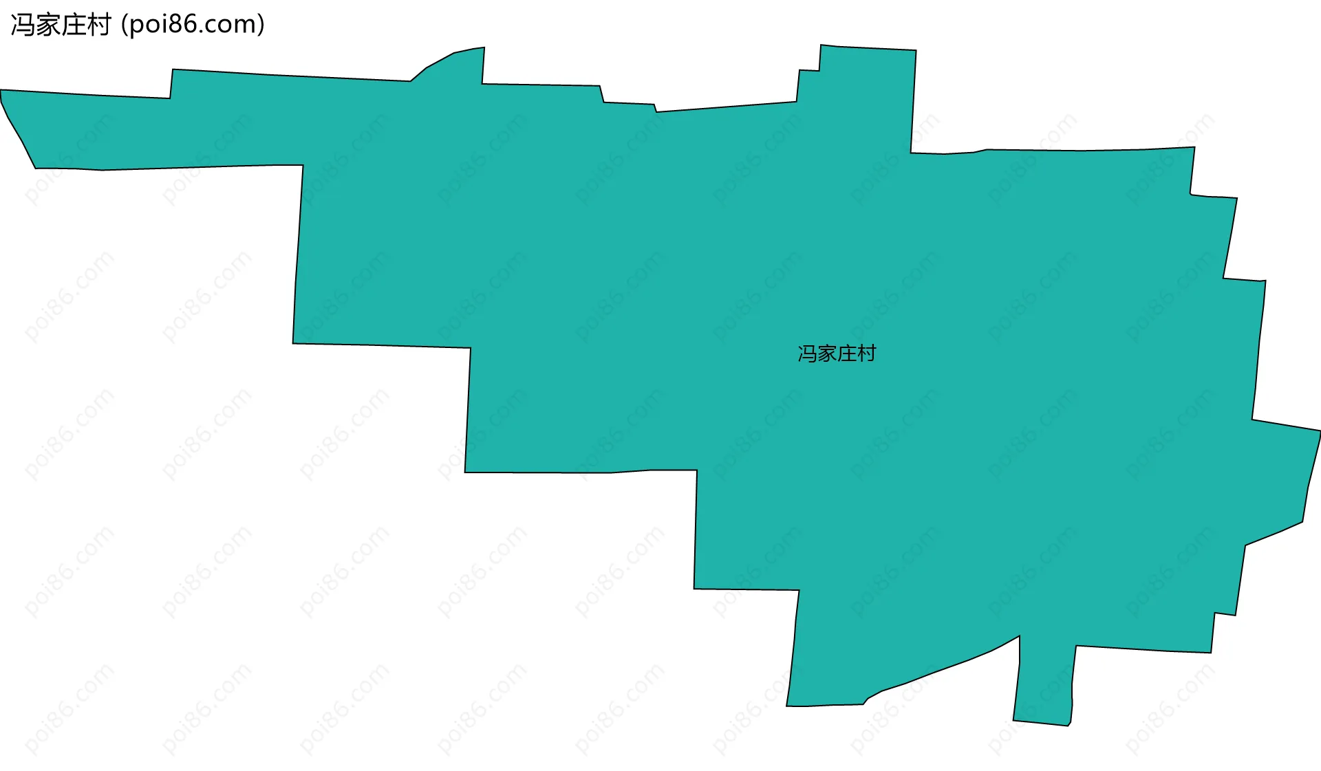 冯家庄村边界地图