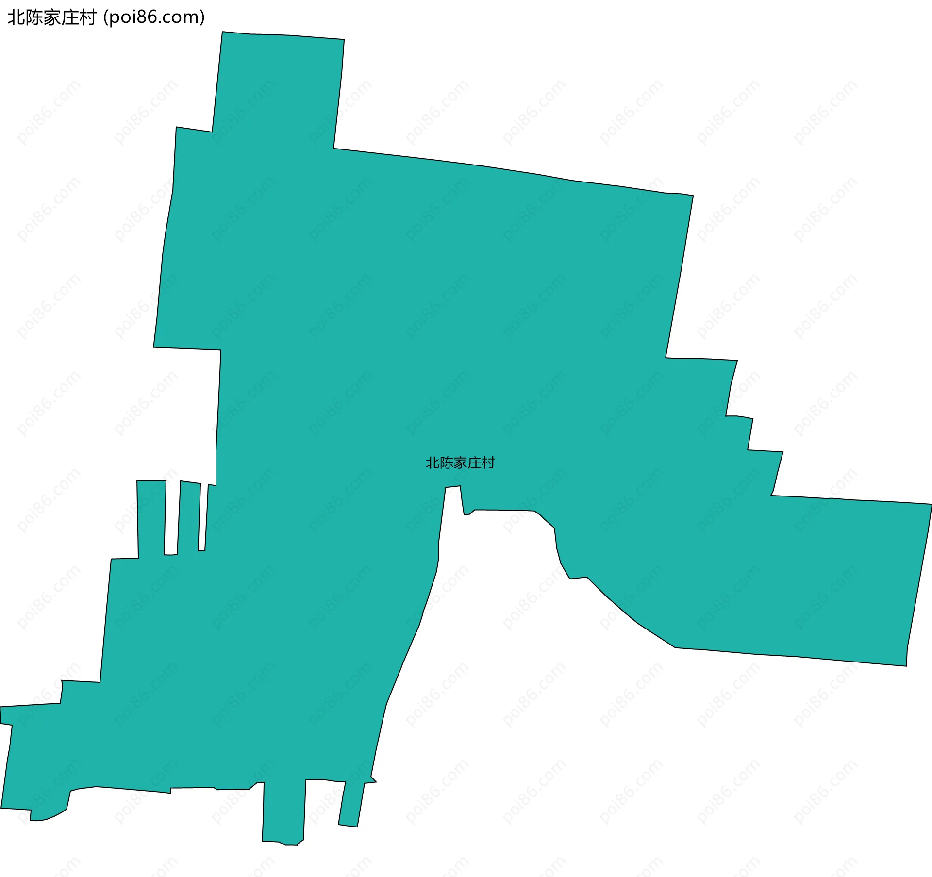 北陈家庄村边界地图