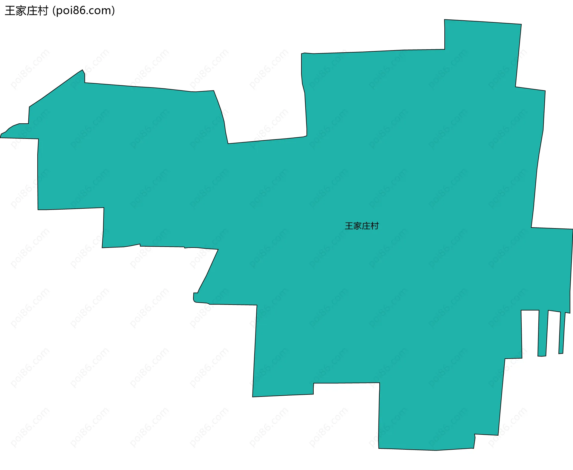 王家庄村边界地图