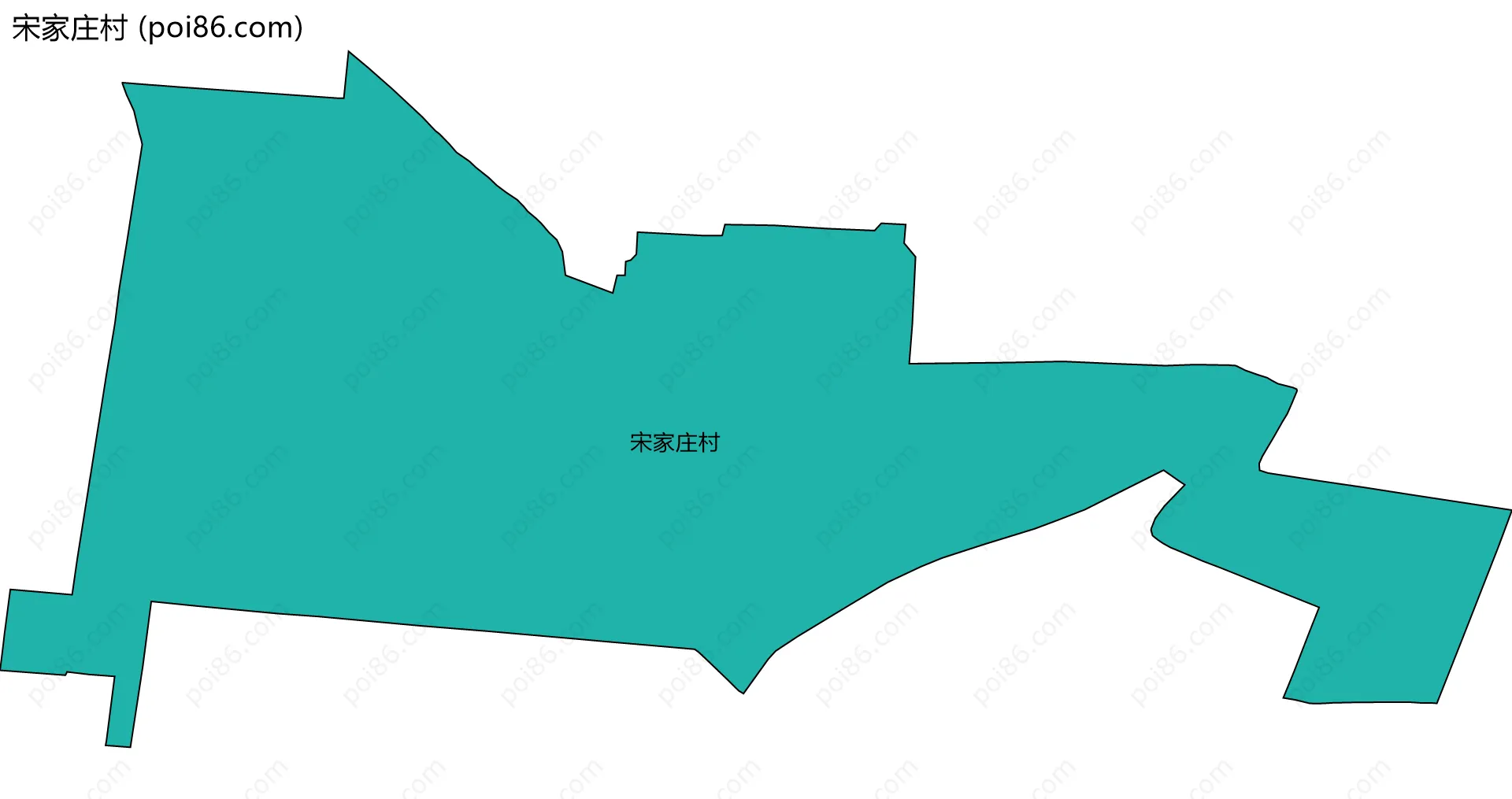 宋家庄村边界地图