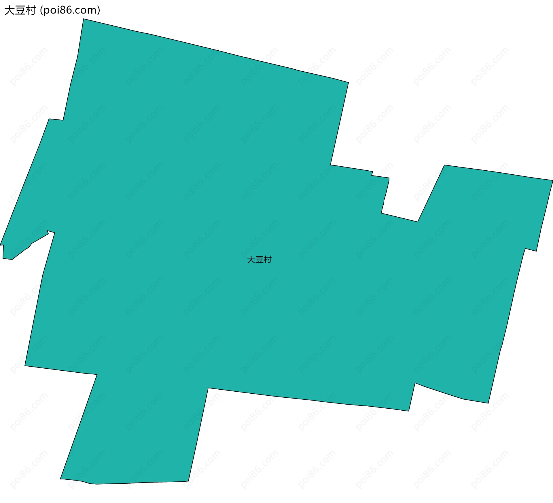 大豆村边界地图