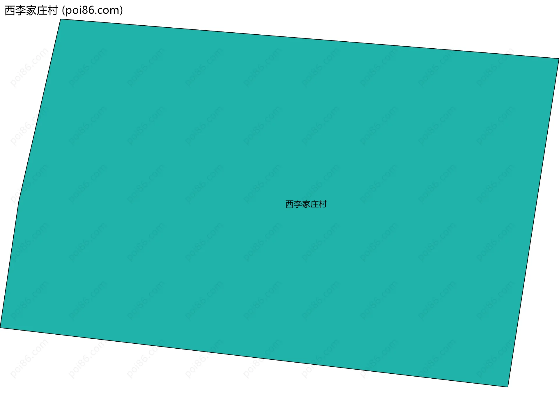 西李家庄村边界地图